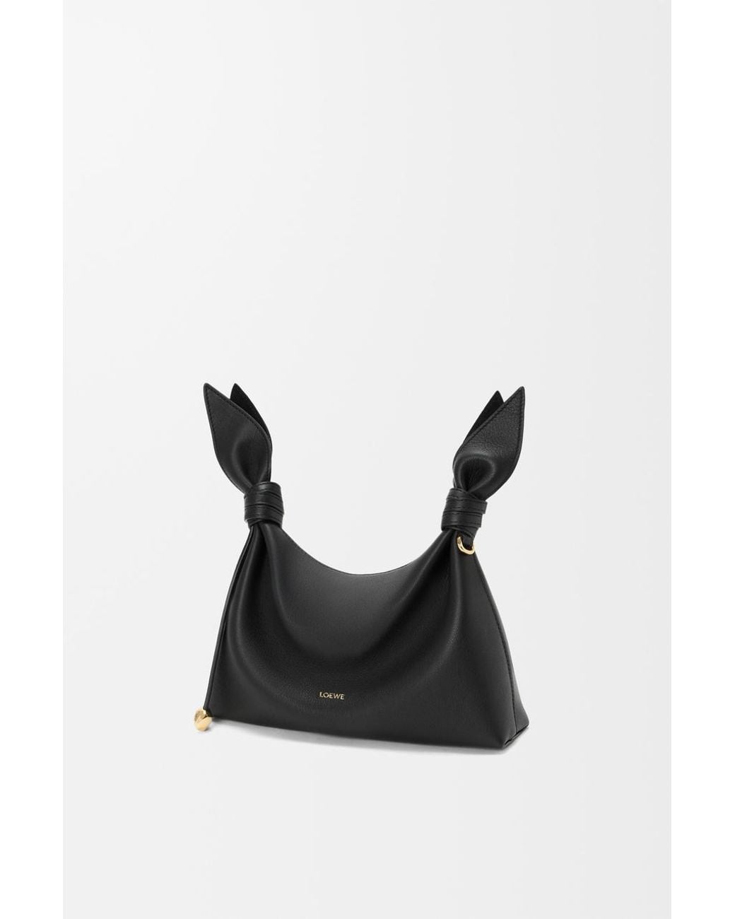 Loewe Black Mini Leather Scarf Shoulder Bag