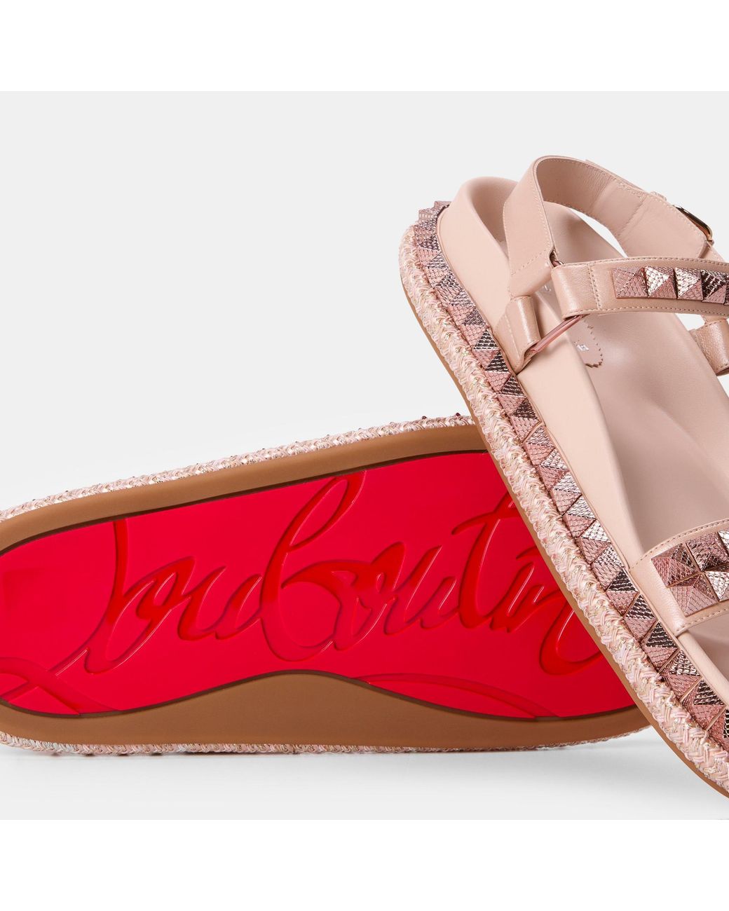 Christian Louboutin Pink One-Strap Sandals