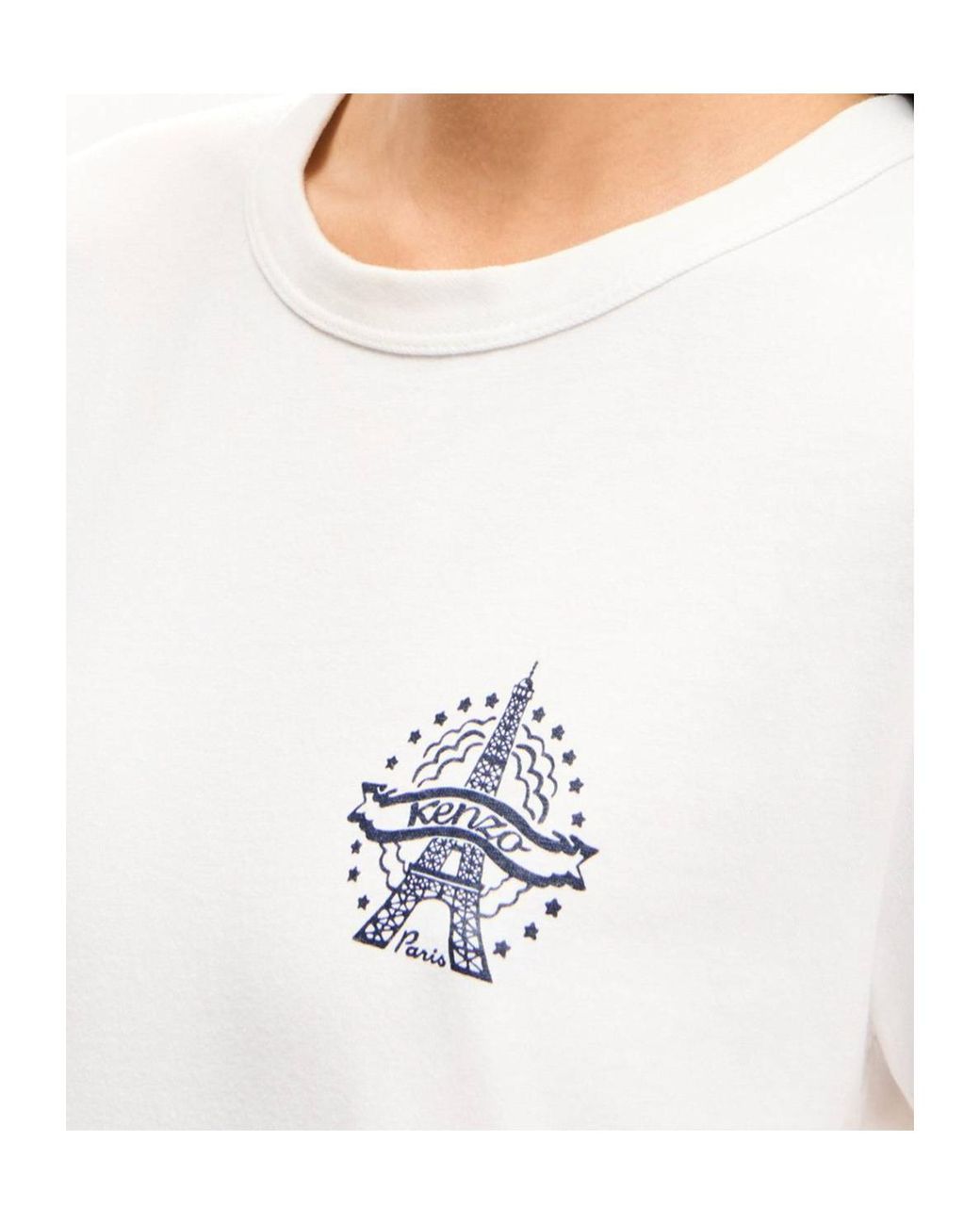 KENZO White Eiffel Tower Graphic T-Shirt