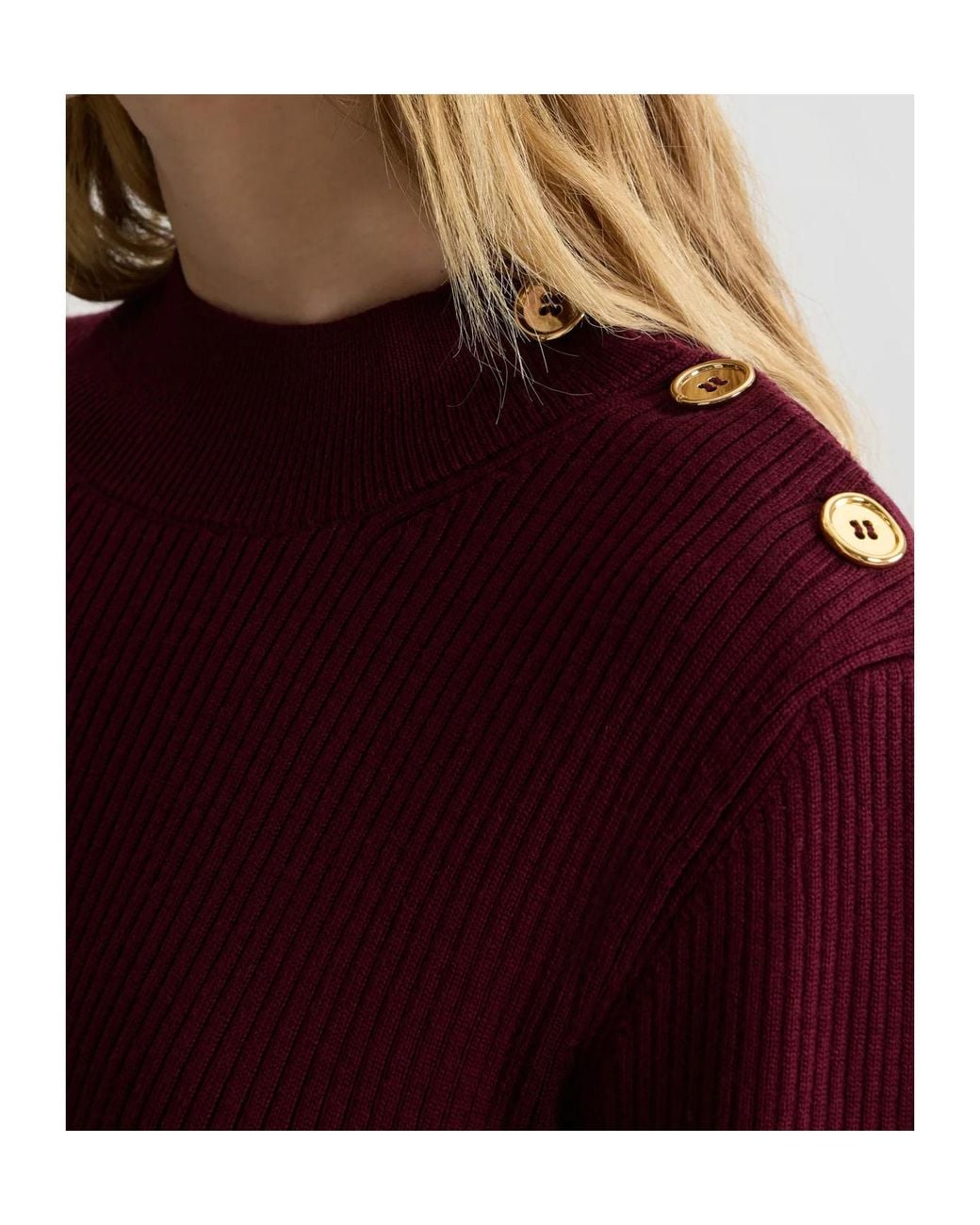 Patou Purple Ribbed Button-Detailed Mini Dress
