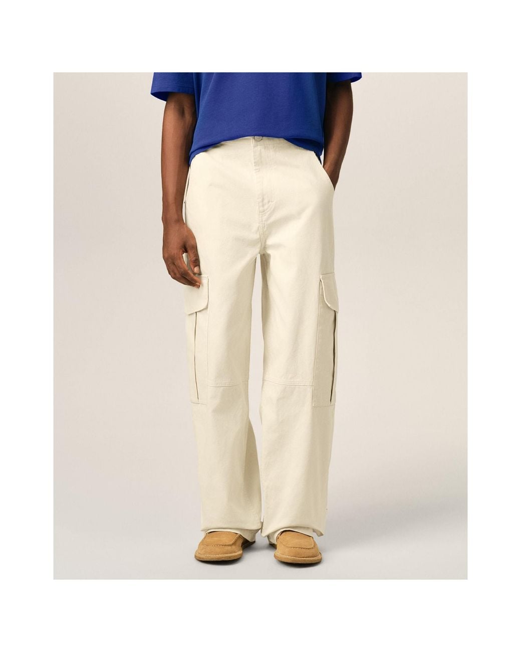 AMI Natural Ami Baggy-Fit Cargo Trousers for men