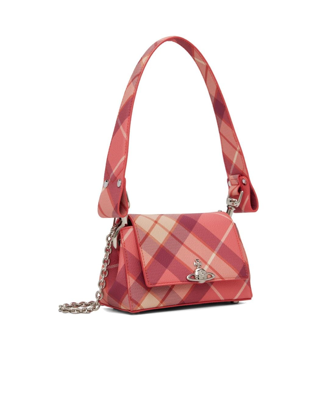 Vivienne Westwood Red Hazel Small Check Shoulder Bag