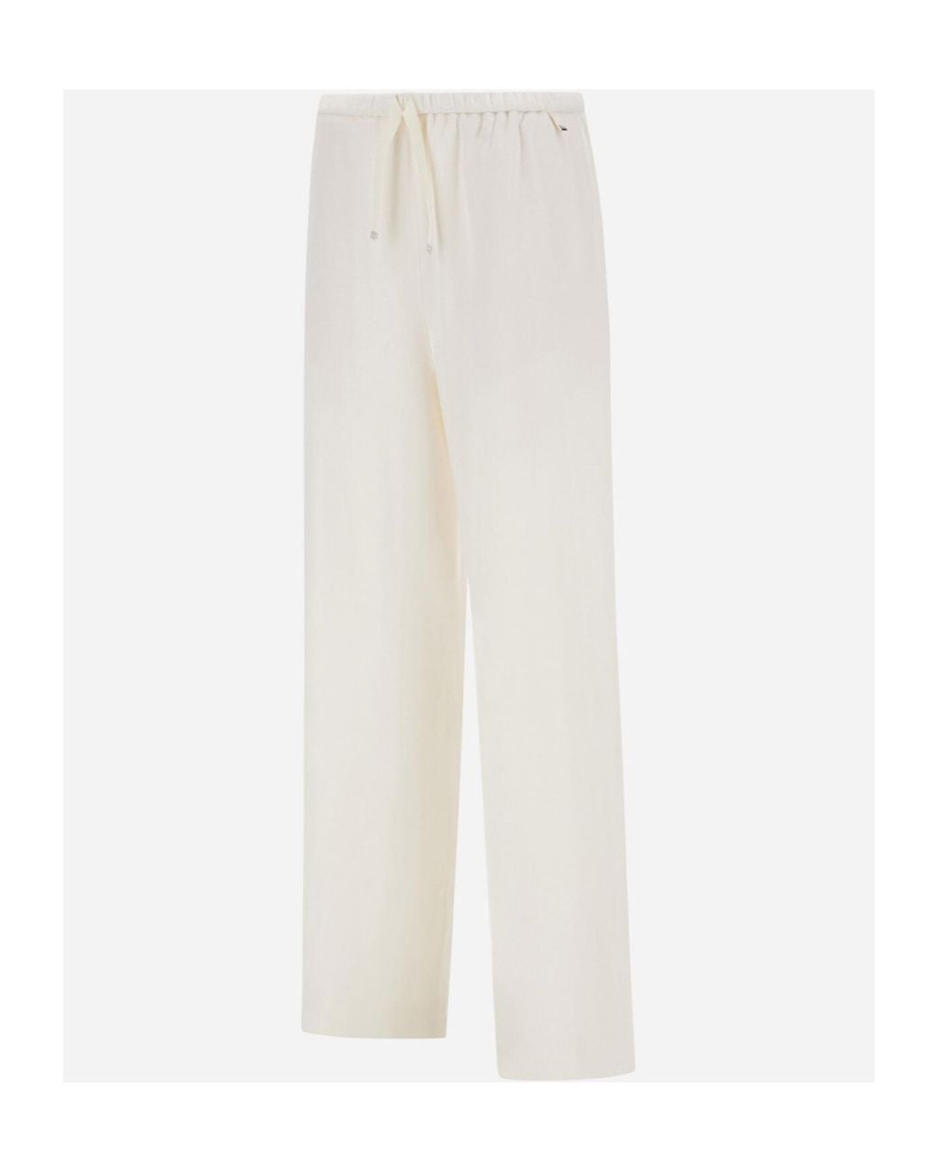 Herno White Drawstring Trousers