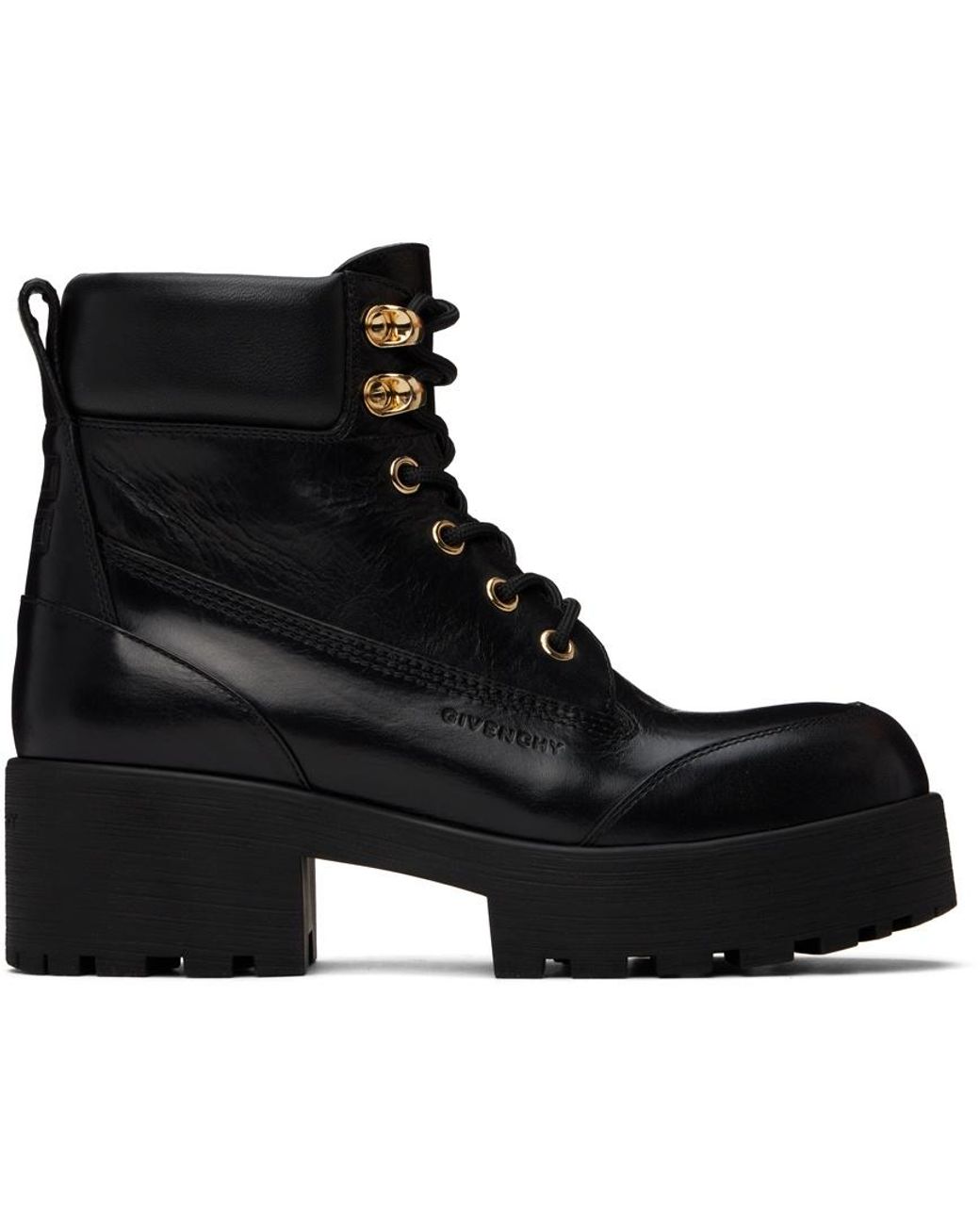 Givenchy Black Trekker Lace-Up Ankle Boots