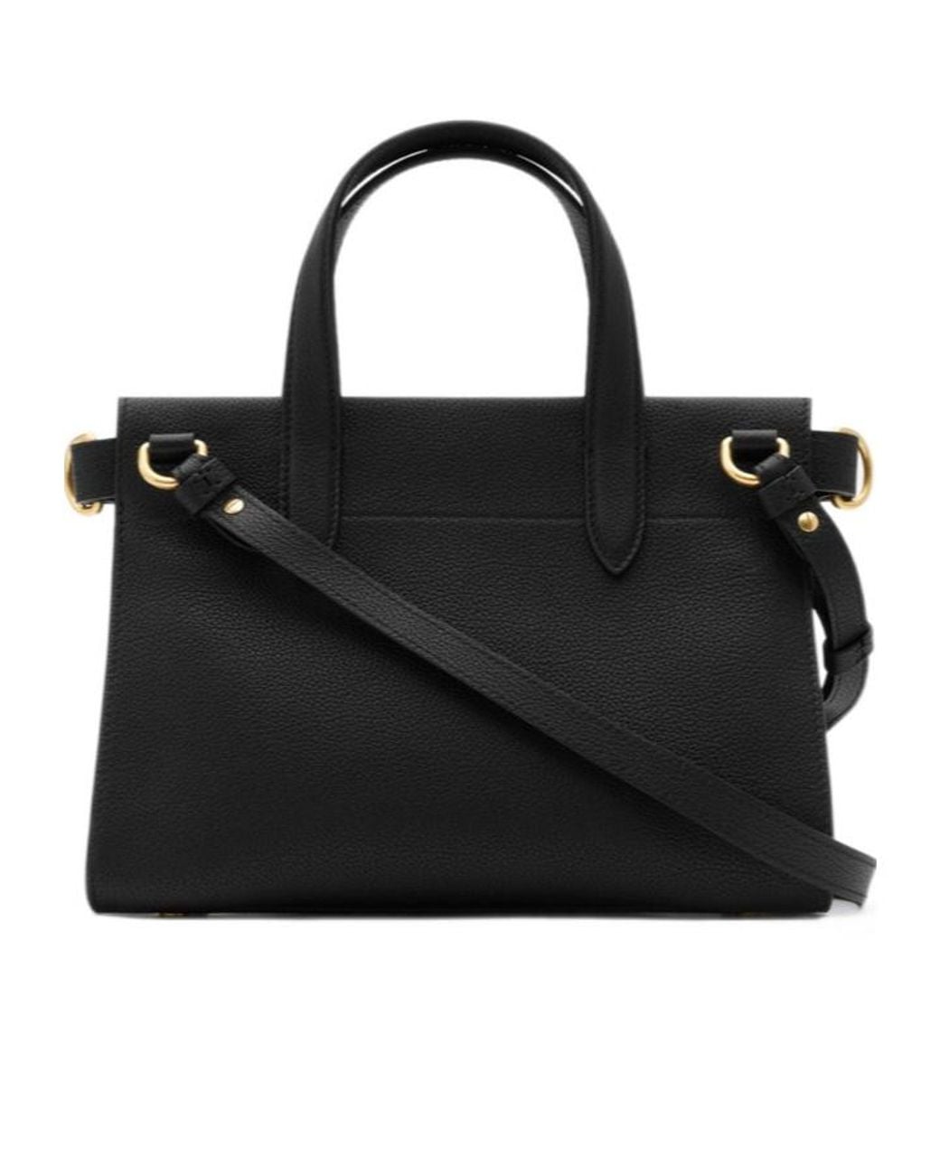Burberry Black Mini Cotswolds Check Tote Bag