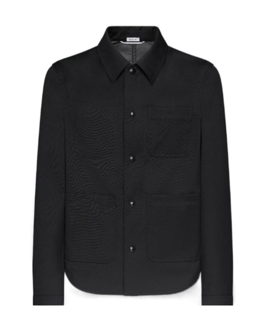 Thom Browne Black Wool Shirt Jacket for men