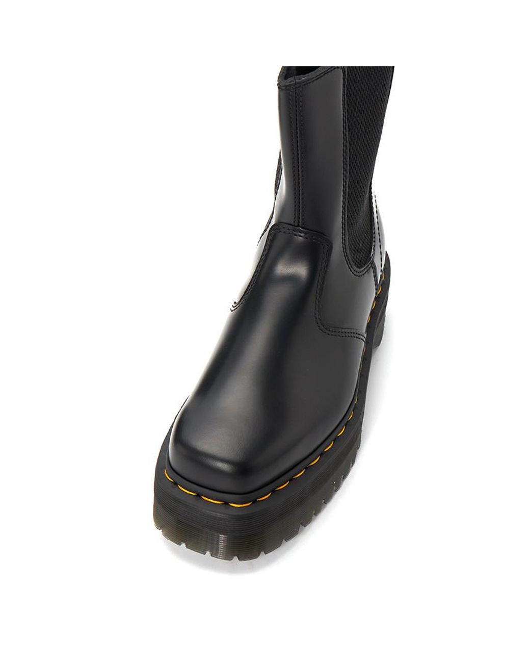 Dr. Martens Black 2976 Platform Leather Chelsea Boots