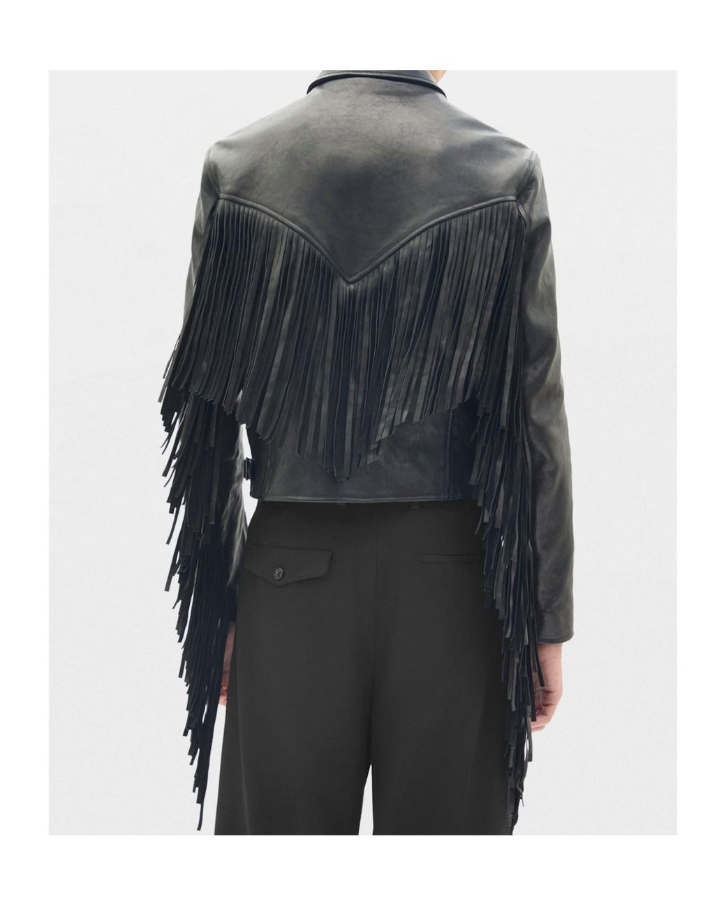 Ann Demeulemeester Gray Karo Leather Jacket for men
