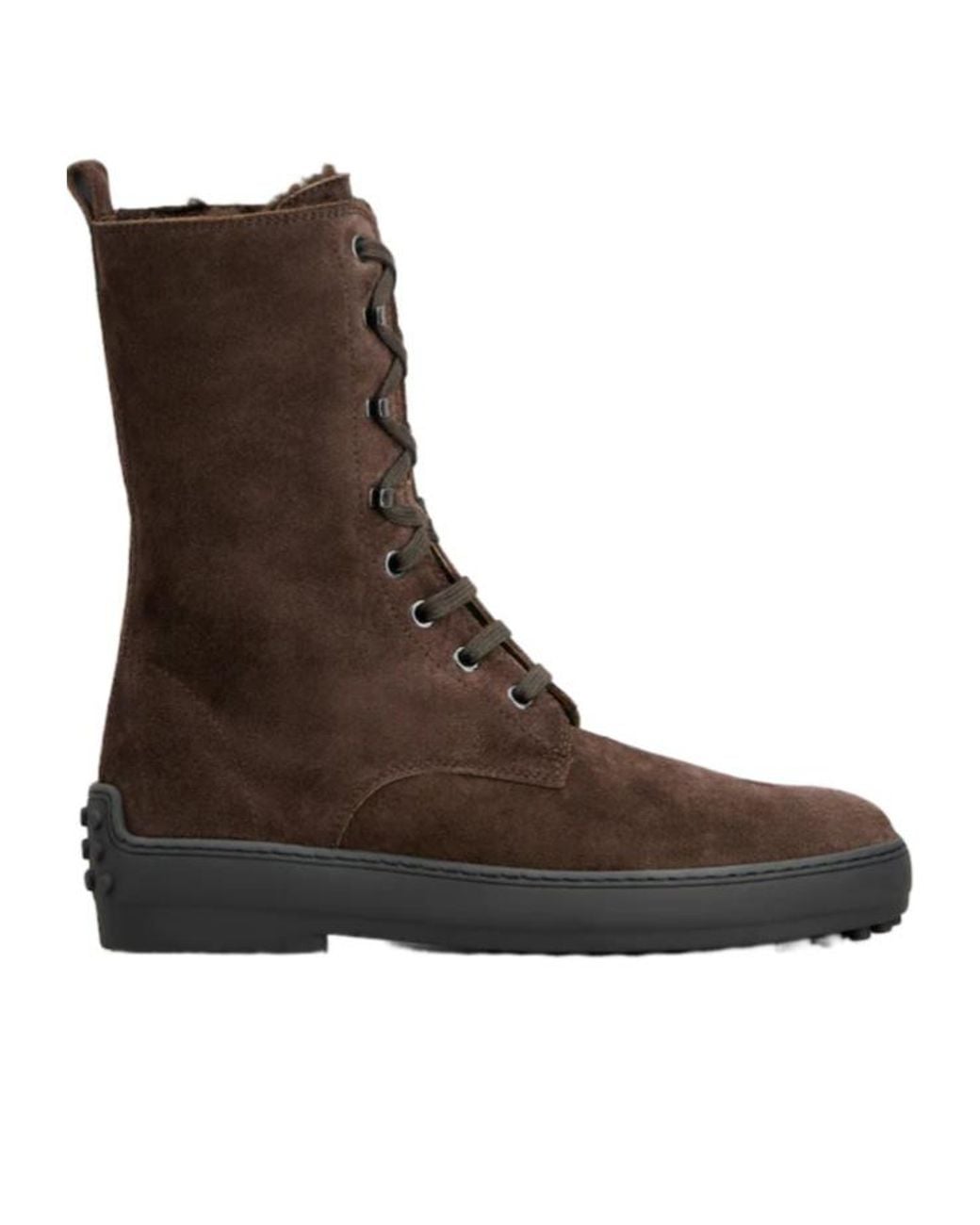 Tod's Brown Win Gomm Lace-Up Ankle Boots