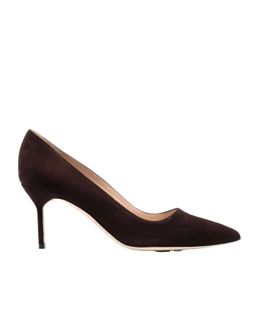 Manolo Blahnik Brown Suede Pumps