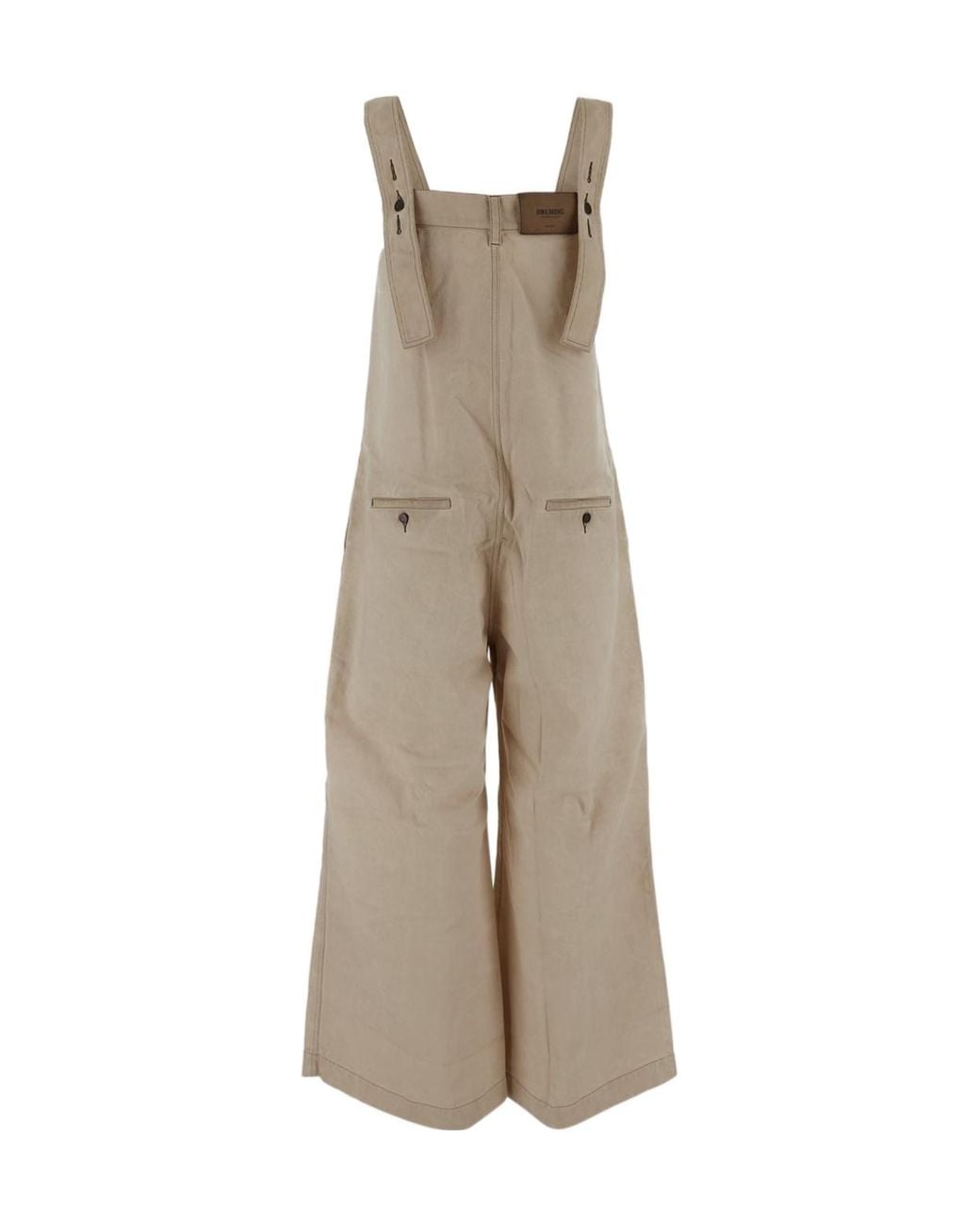 Uma Wang Natural Pleated Overalls