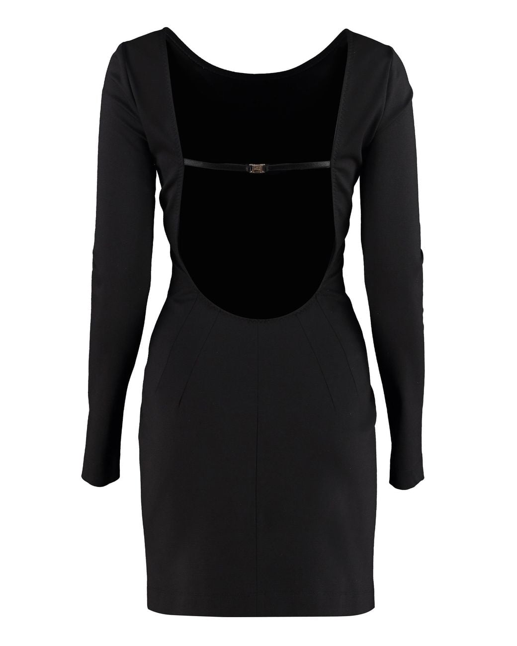 Dolce & Gabbana Black Open Back Wrapped Dress