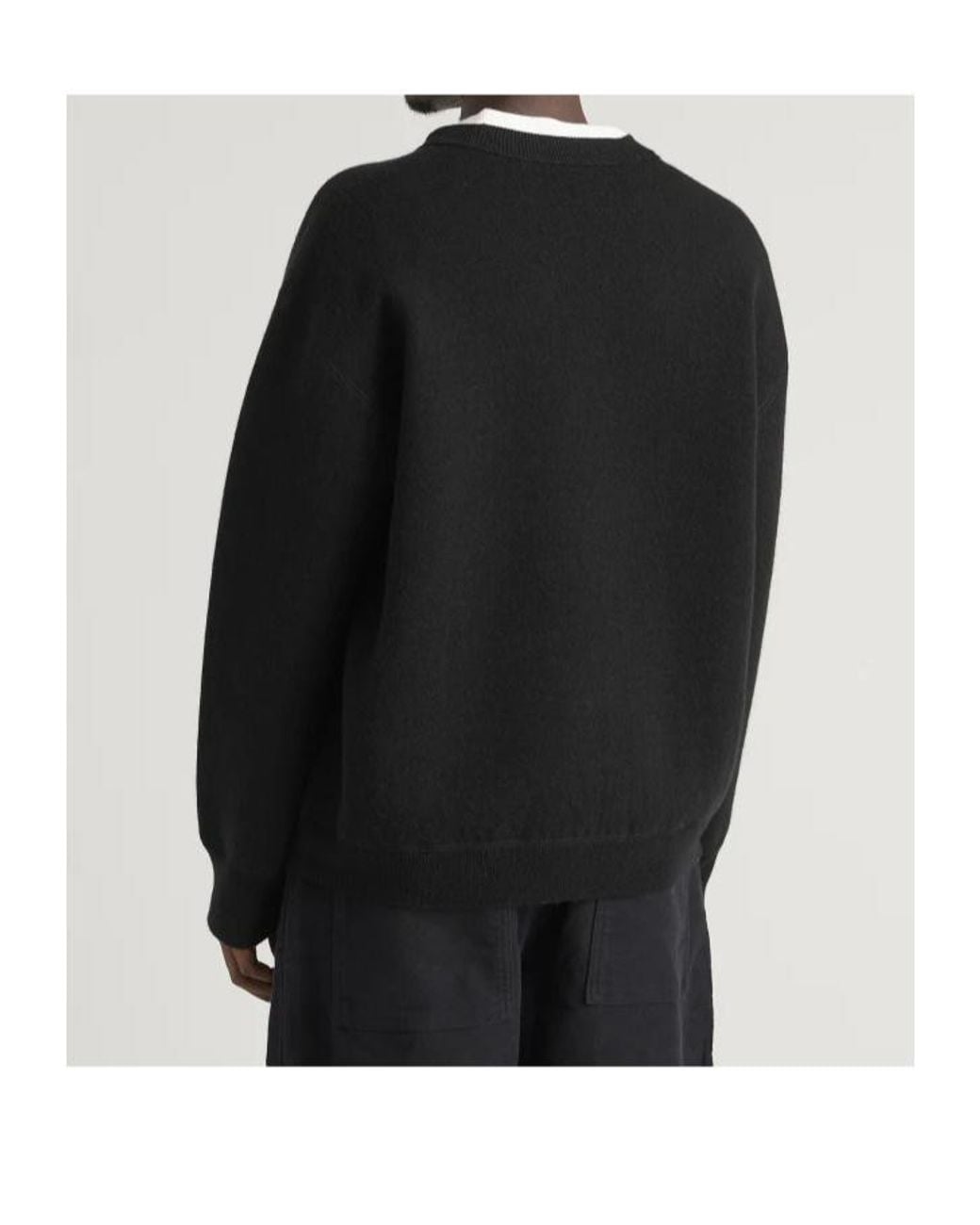 Studio Nicholson Black Long-Sleeve Knit Top for men