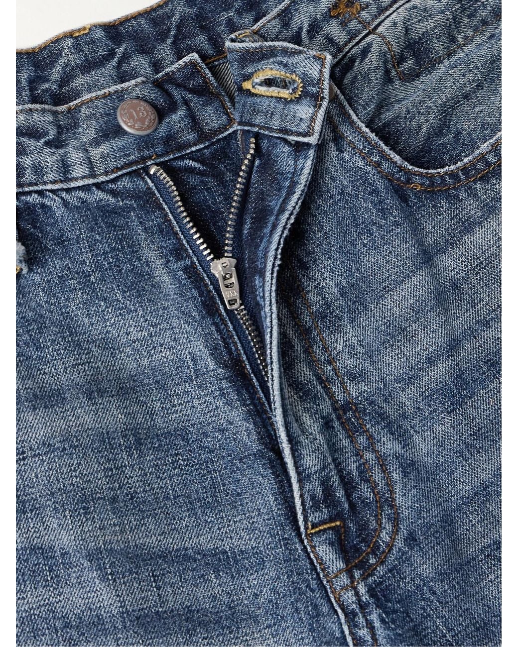 R13 Blue D'Arcy Distressed Loose Jeans