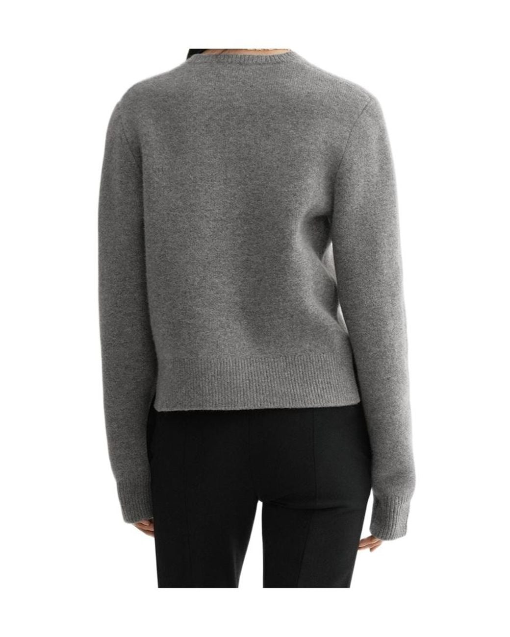 Totême Gray Totême Crewneck Knitted Jumper
