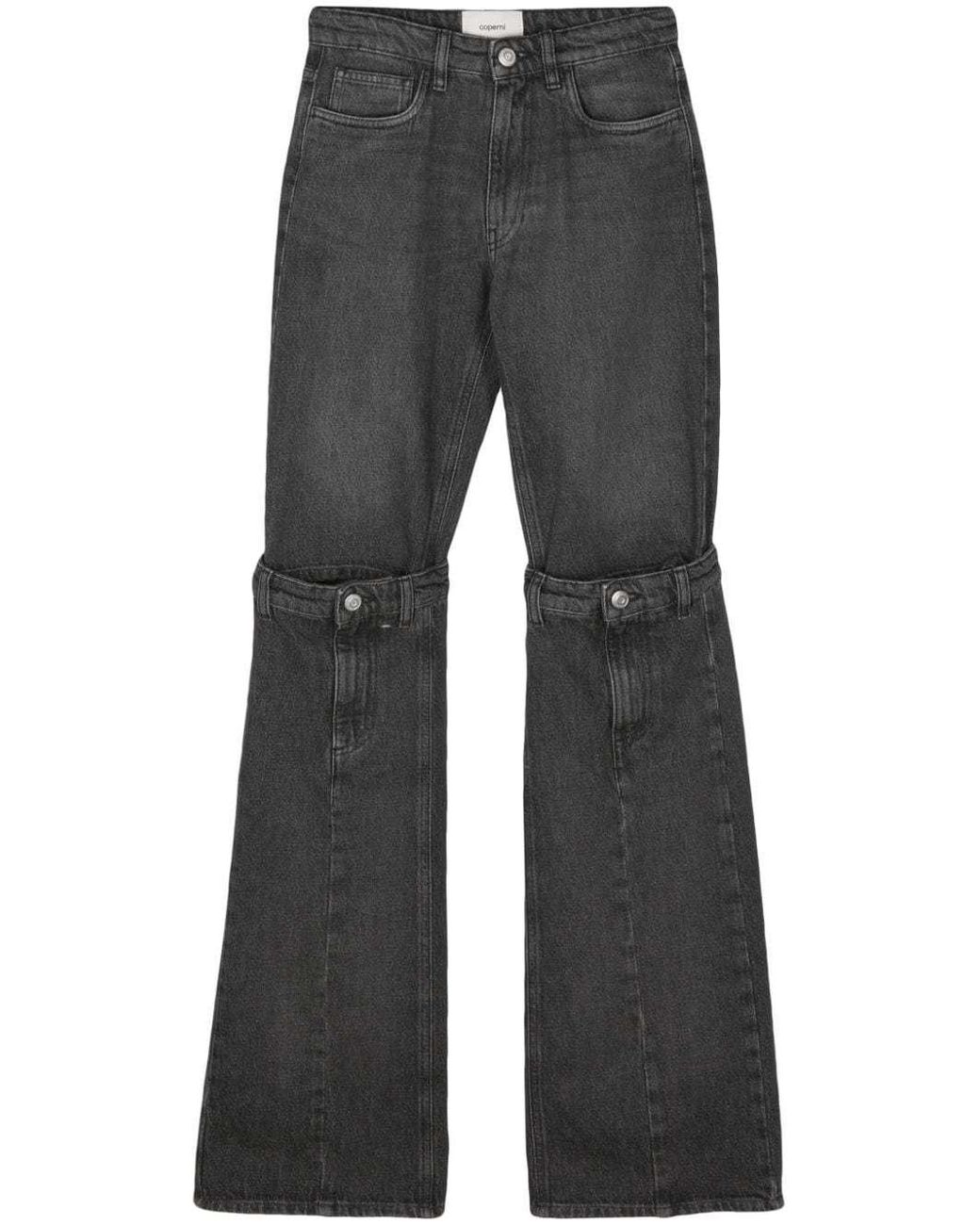 Coperni Blue Logo Patch Mid-Rise Jeans
