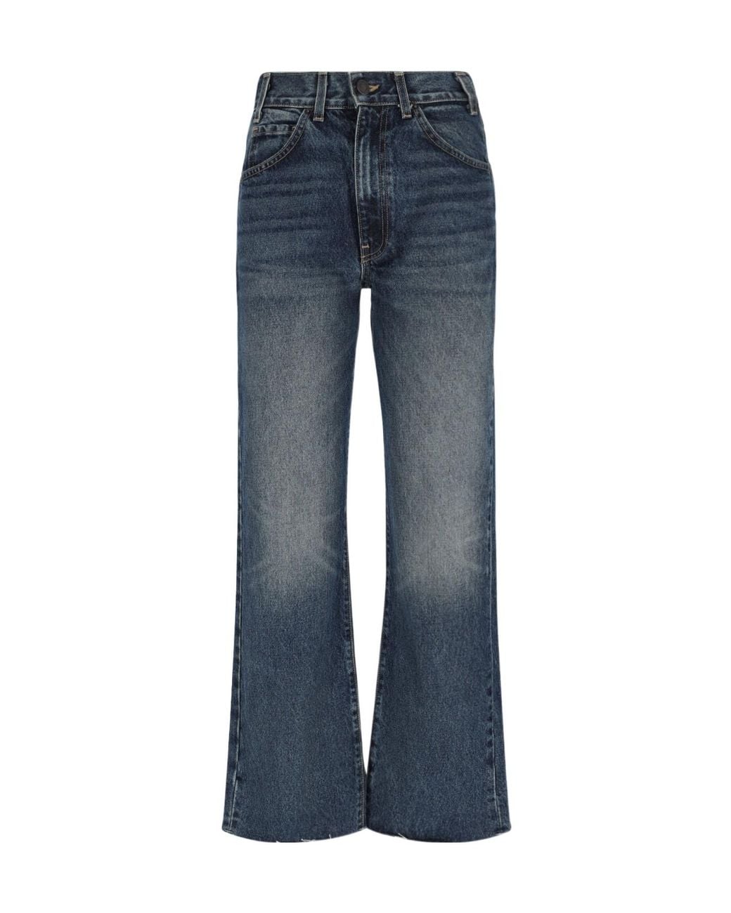 Nili Lotan Blue High Waist Denim Trousers