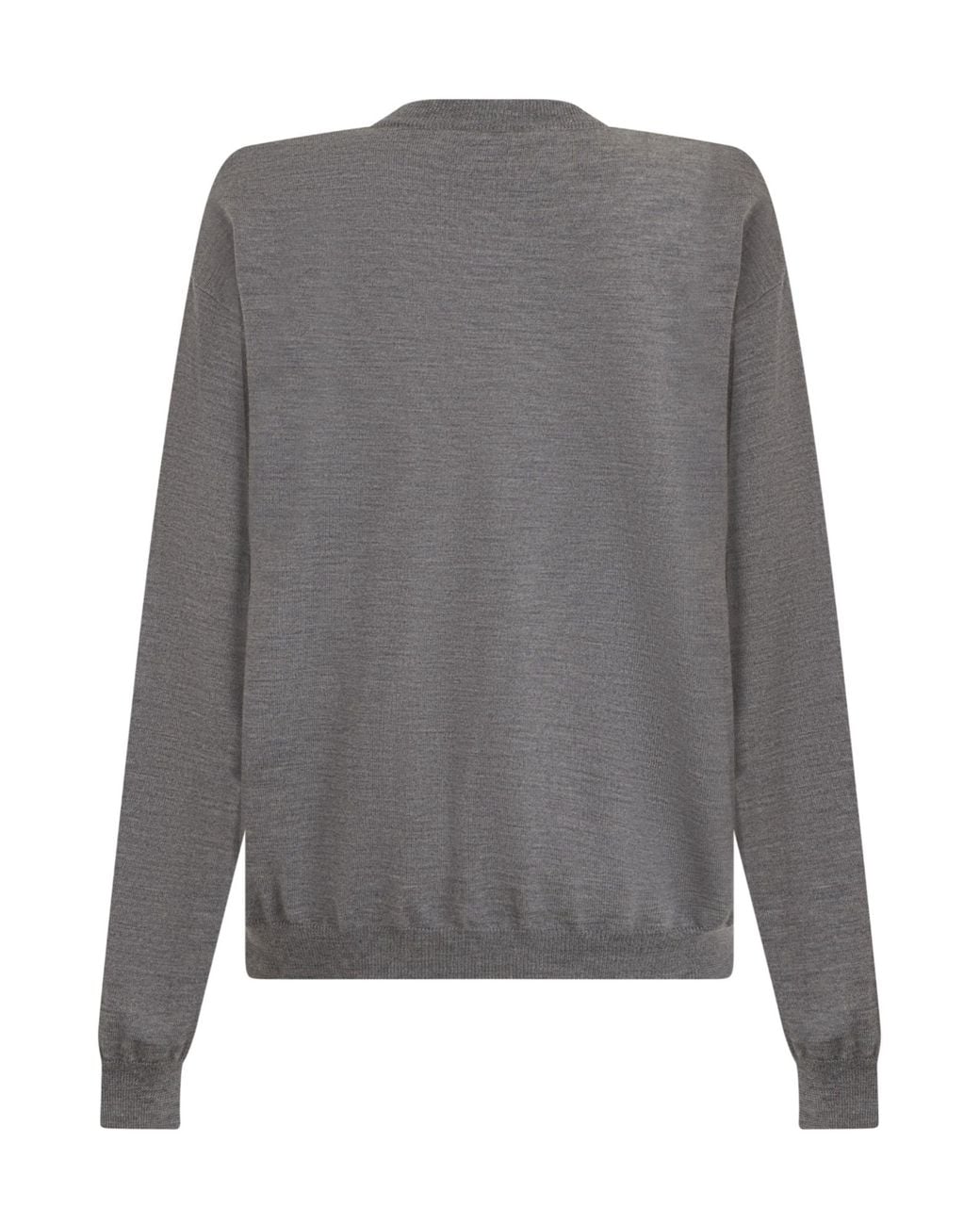 Moschino Gray Long-Sleeved Pullover