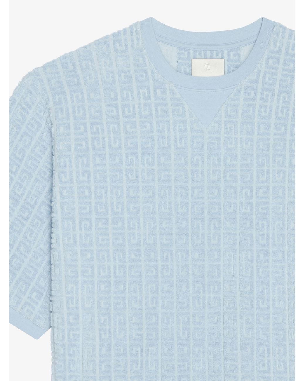Givenchy Blue Towelling 4G Short Sleeve T-Shirt for men