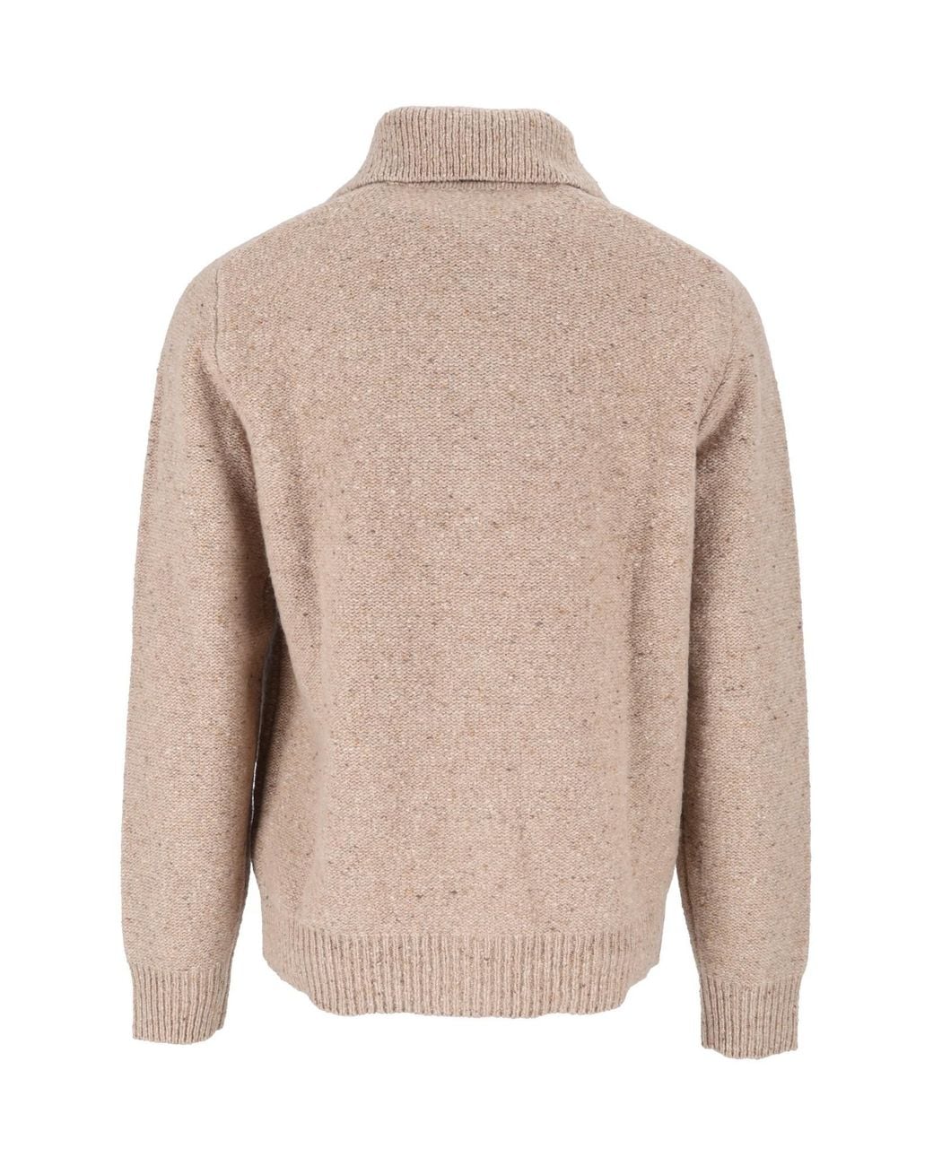 Peserico Natural Cable-Knit Button-Front Cardigan for men