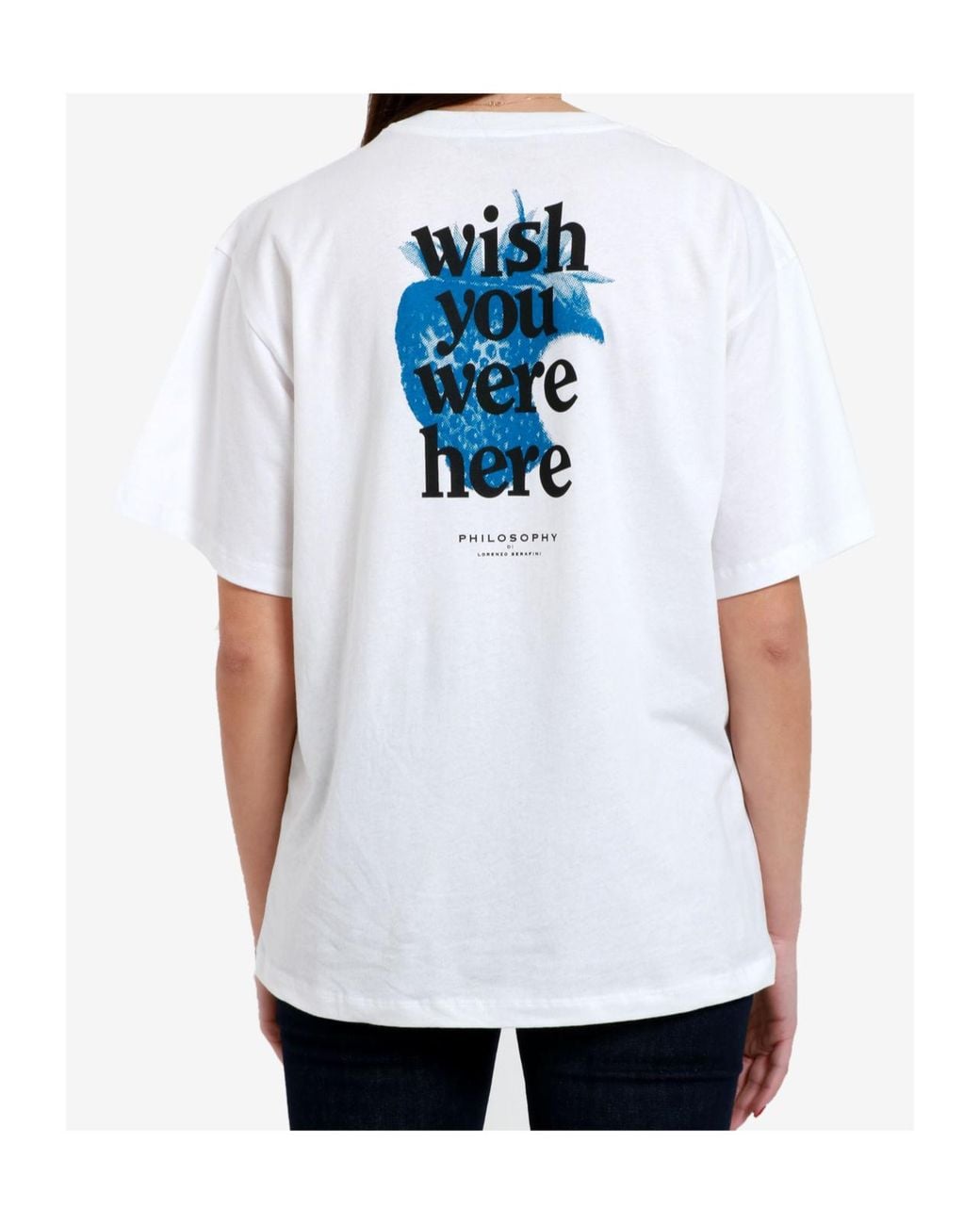 Philosophy Di Lorenzo Serafini White Printed Graphic T-Shirt