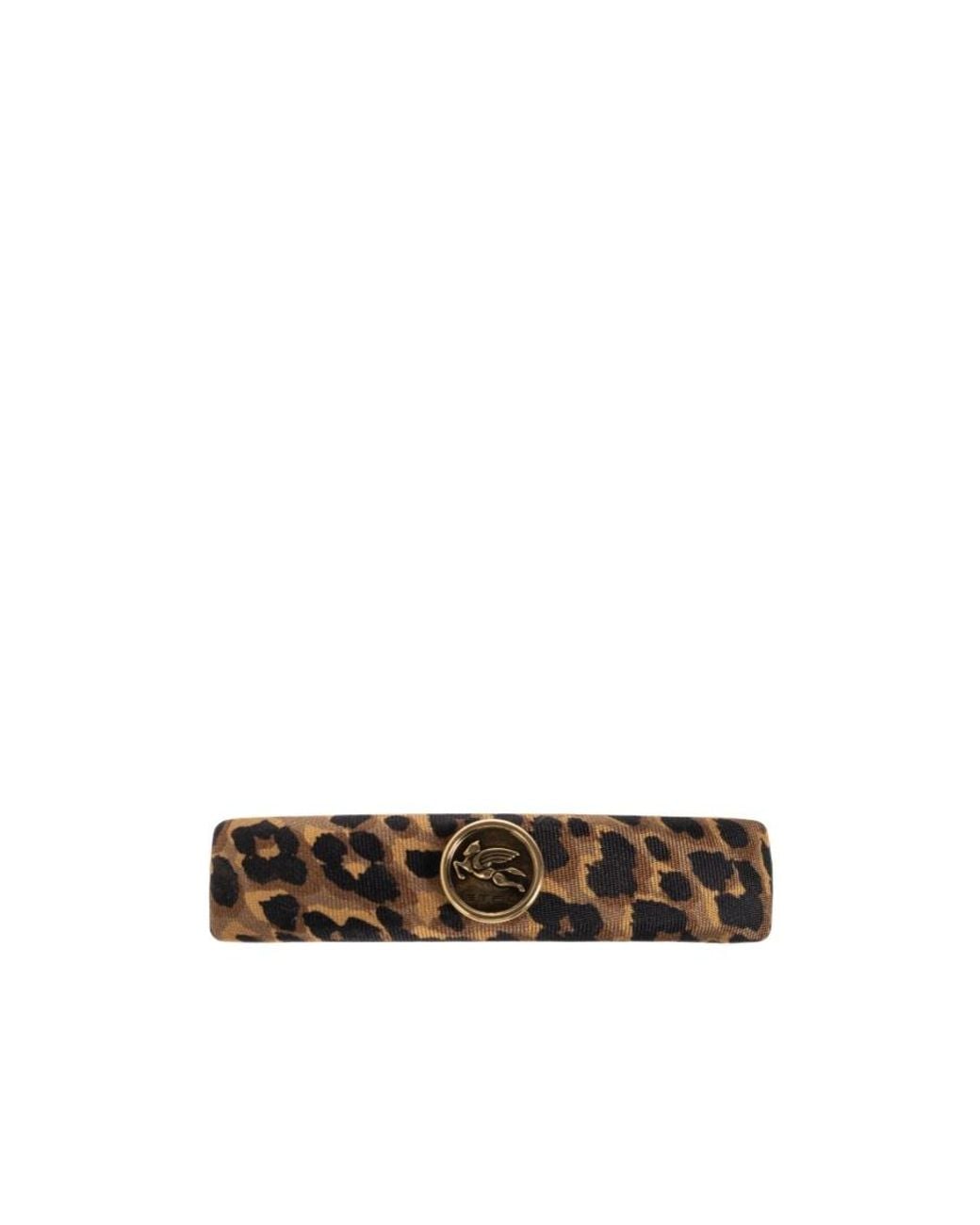 Etro White Logo Embellished Hair Clip