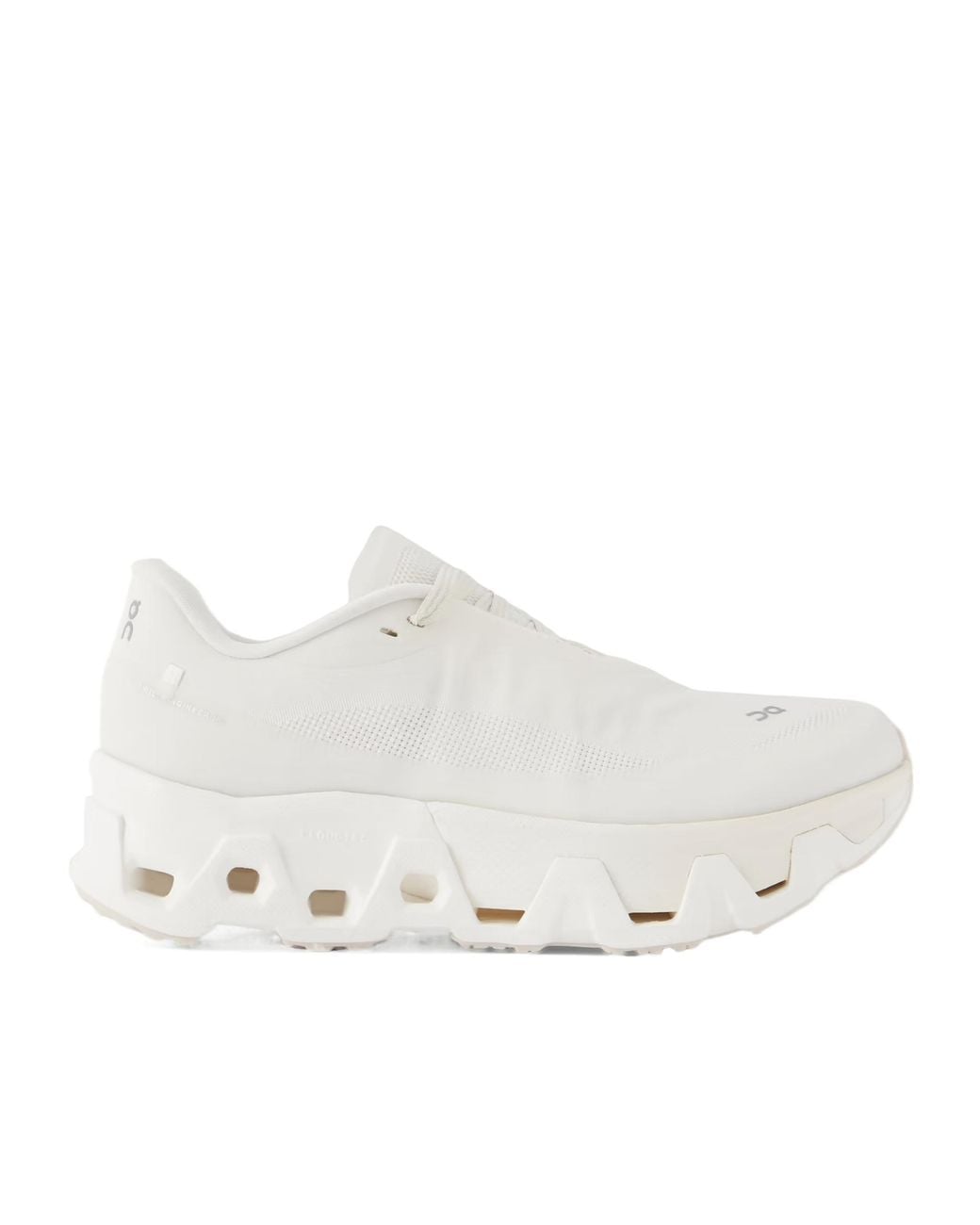 On Shoes White Rubber Trimmed Mesh Sneakers