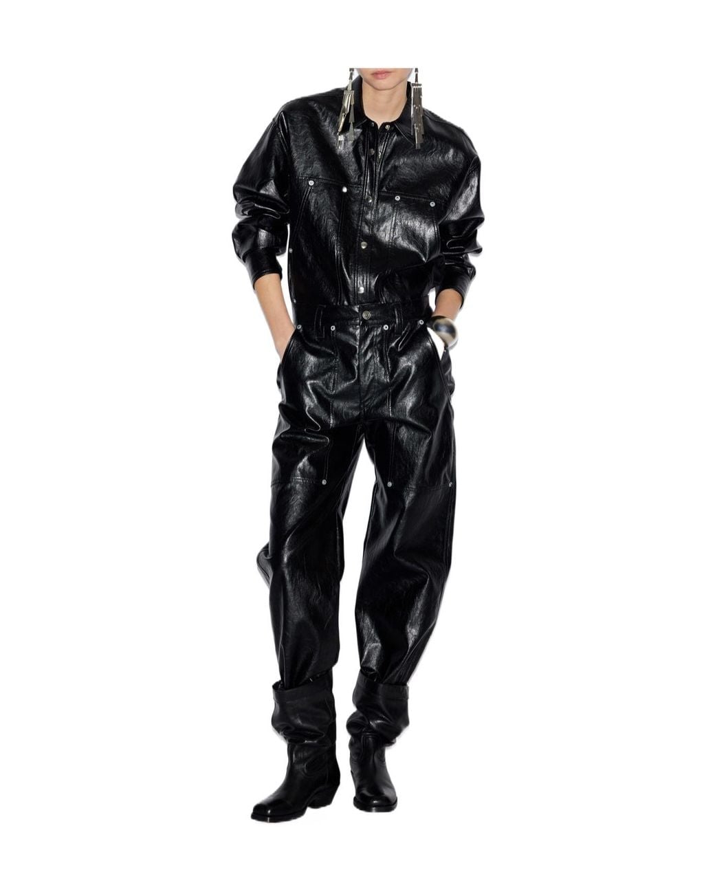 Isabel Marant Black Isabel Marant Étoile Abelia Buttoned Overshirt