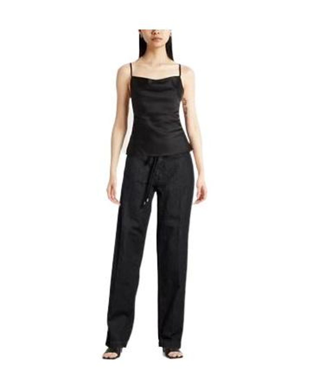 Sportmax Black Denim Tapered Trousers