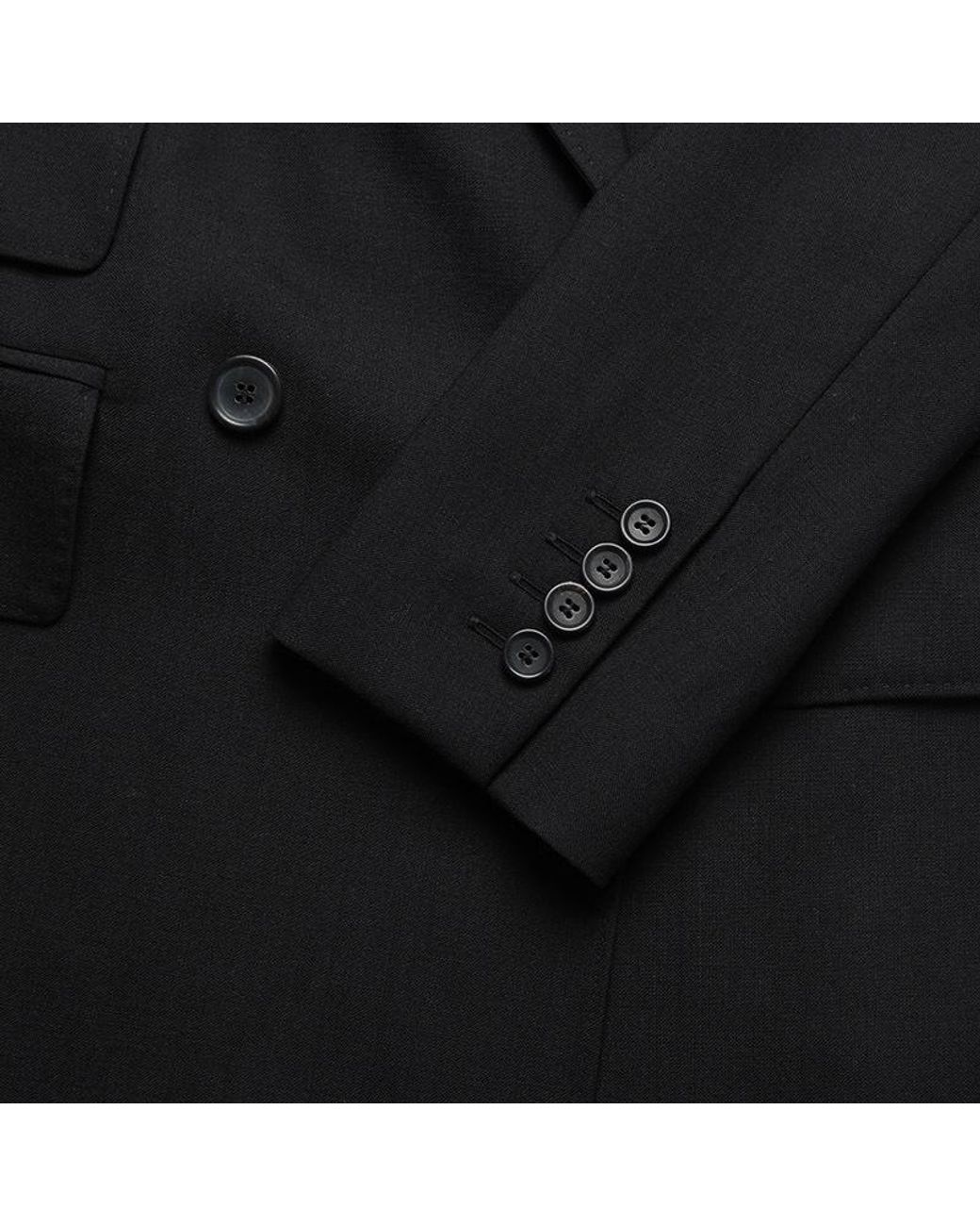 Max Mara Black Double-Breasted Long-Sleeved Blazer