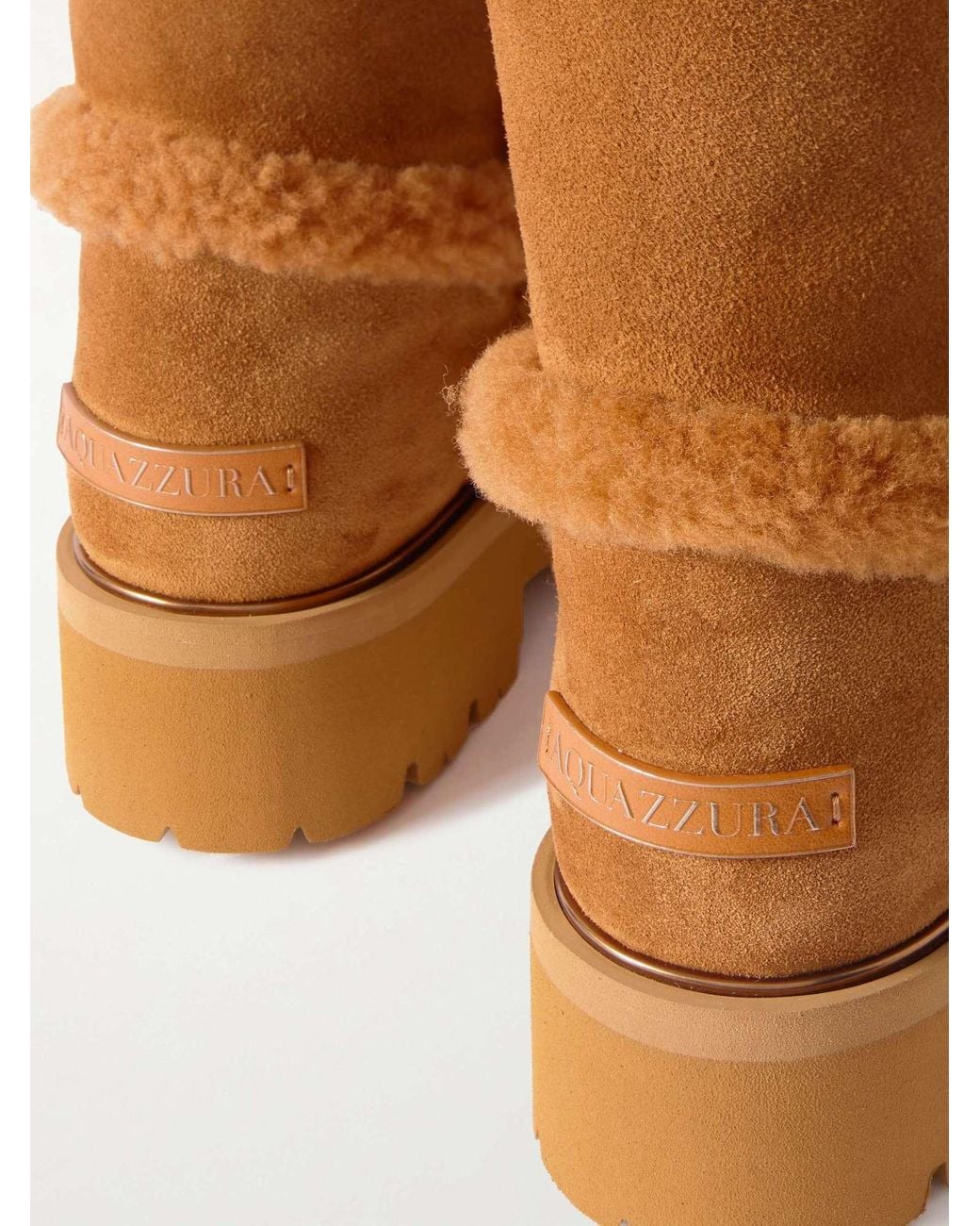 Aquazzura Brown Round-Toe Ankle Boots