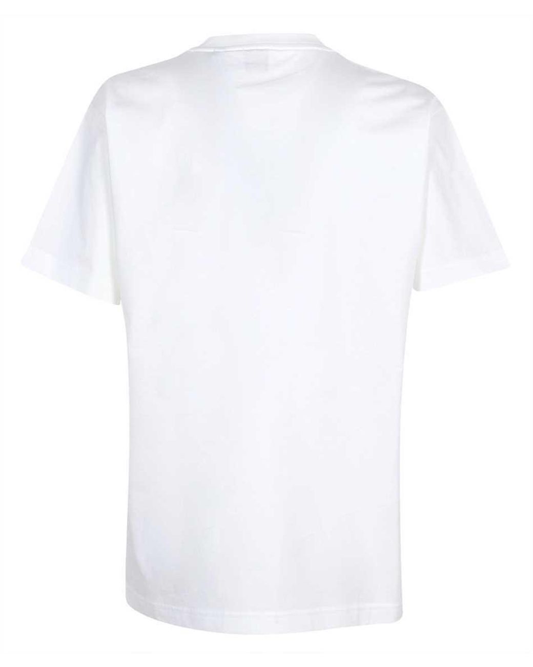 Burberry White Check Patch Pocket T-Shirt