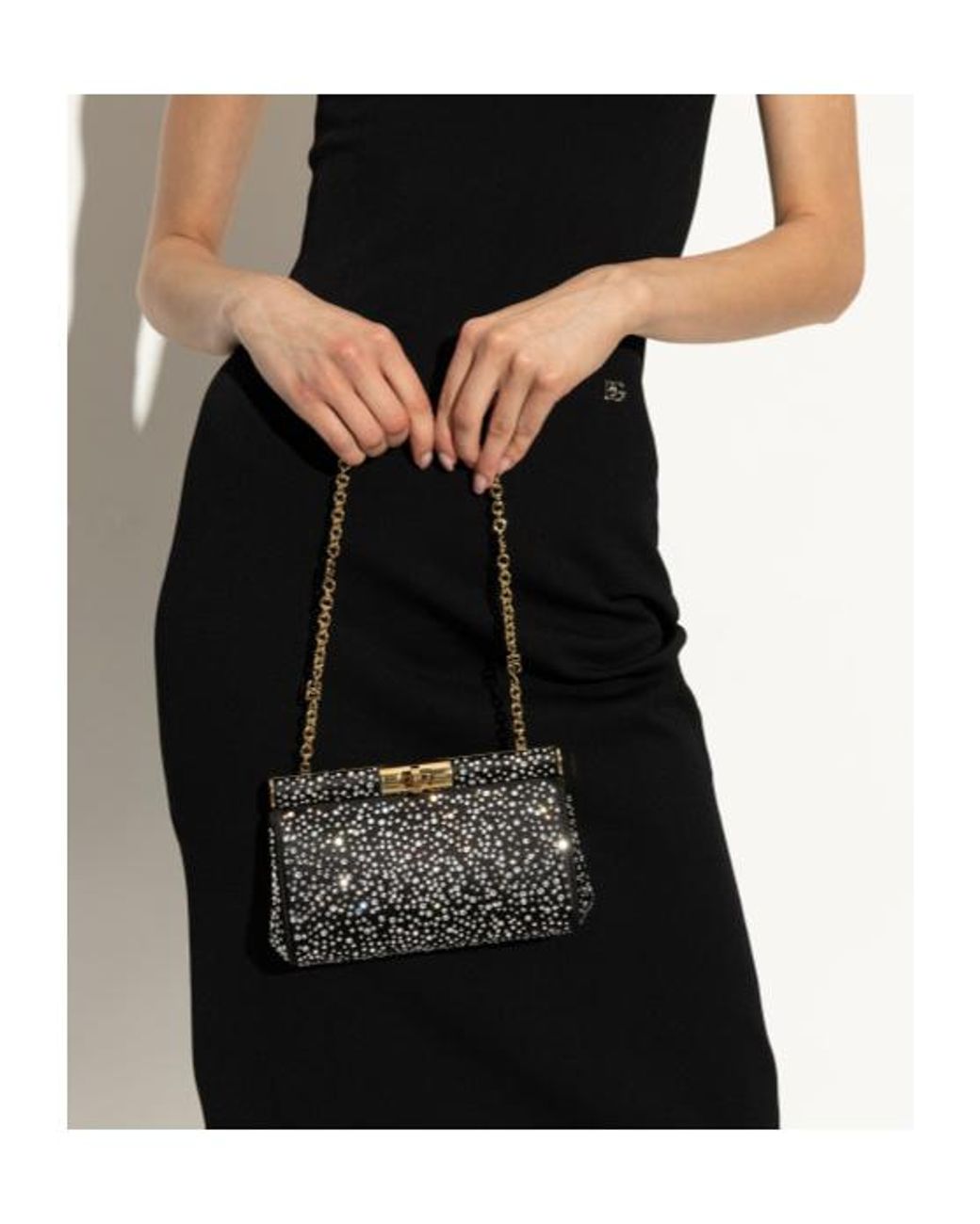 Dolce & Gabbana Black Small Marlene Shoulder Bag