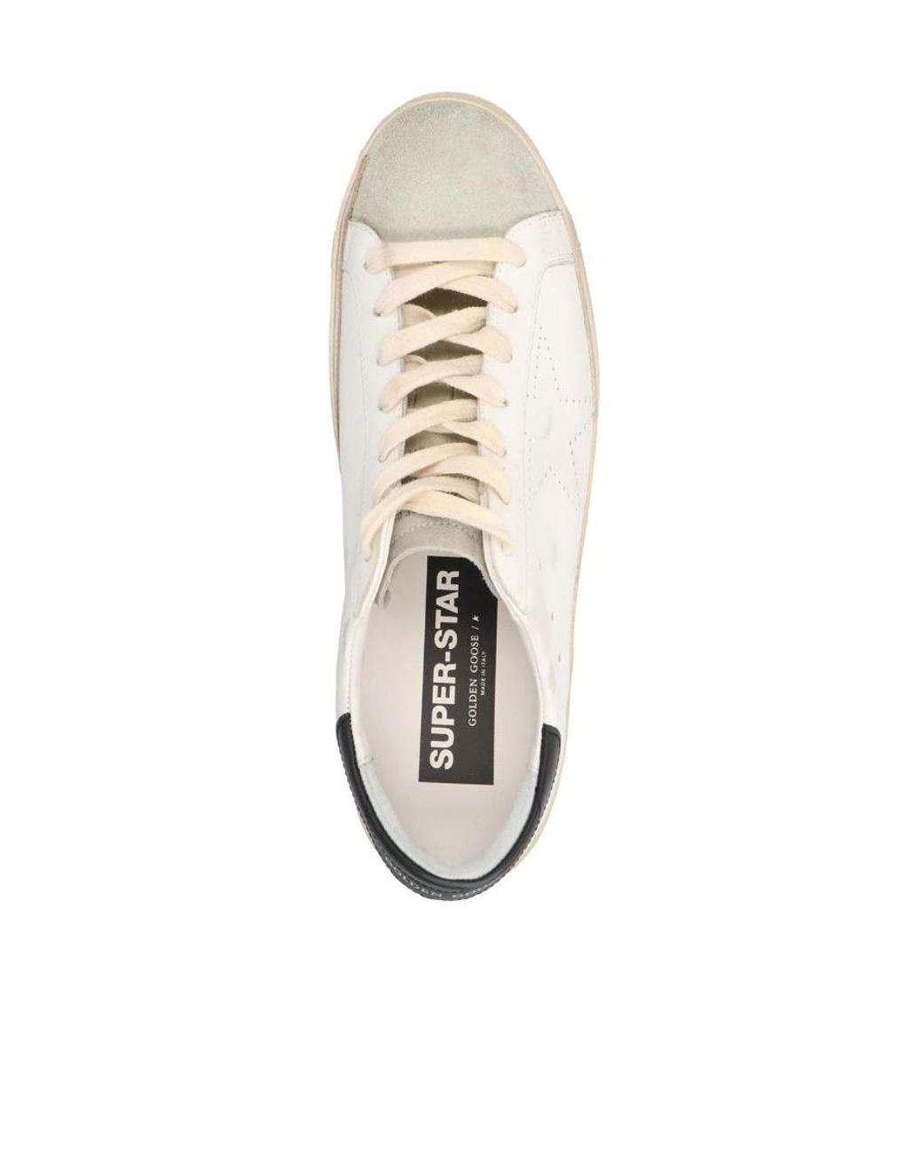Golden Goose Deluxe Brand White Super-Star Lace-Up Sneakers for men