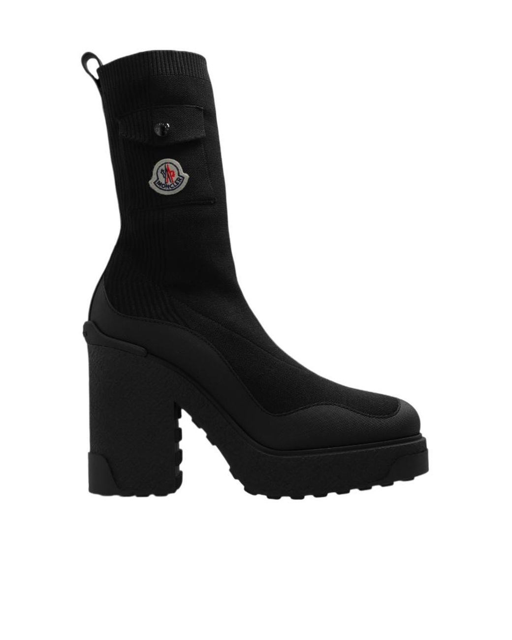 Moncler Black Splora Heeled Ankle Boots