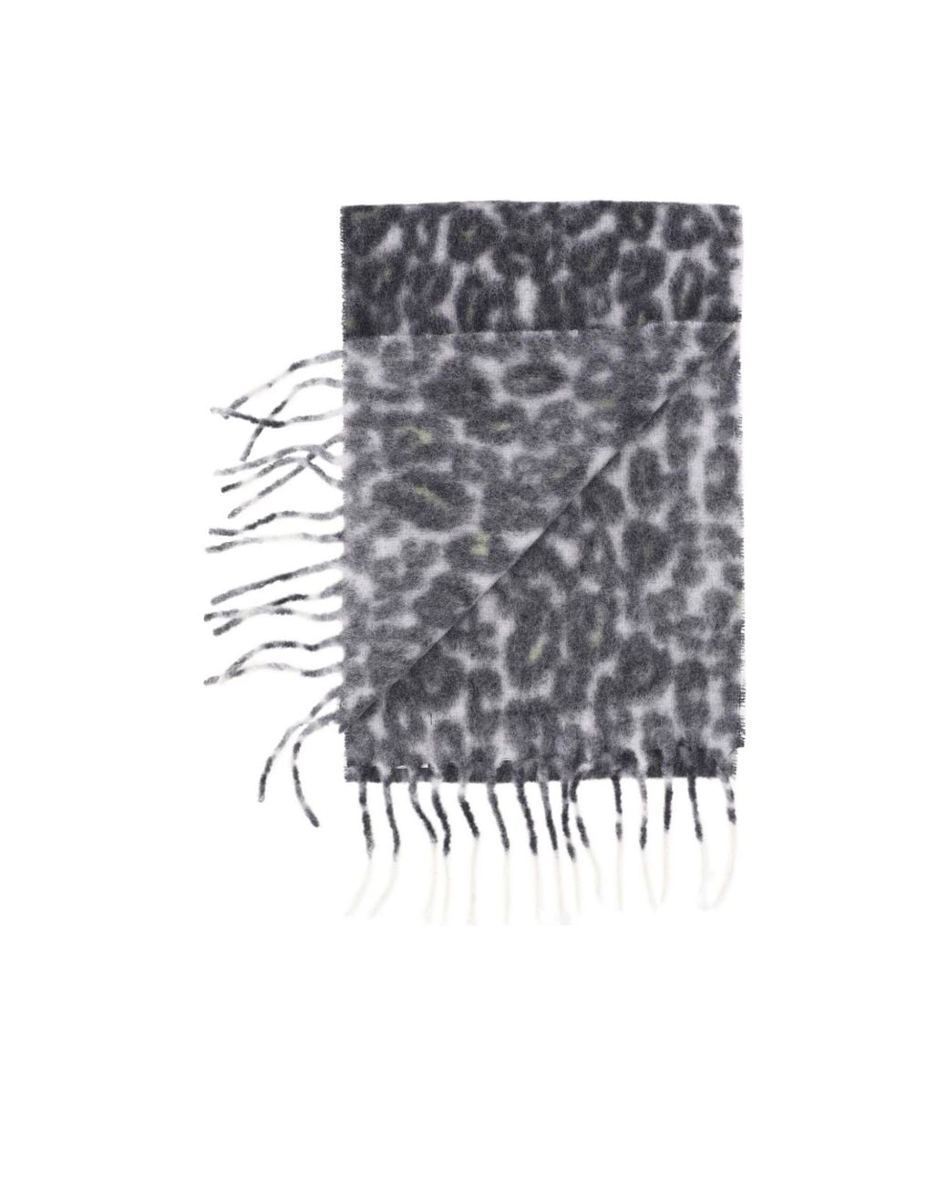 Faliero Sarti Gray Patterned Wrap Scarf