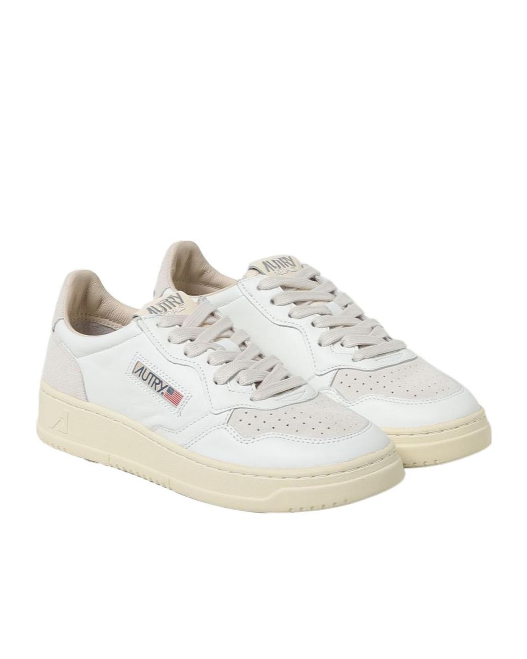 Autry White Medalist Low-Top Sneakers