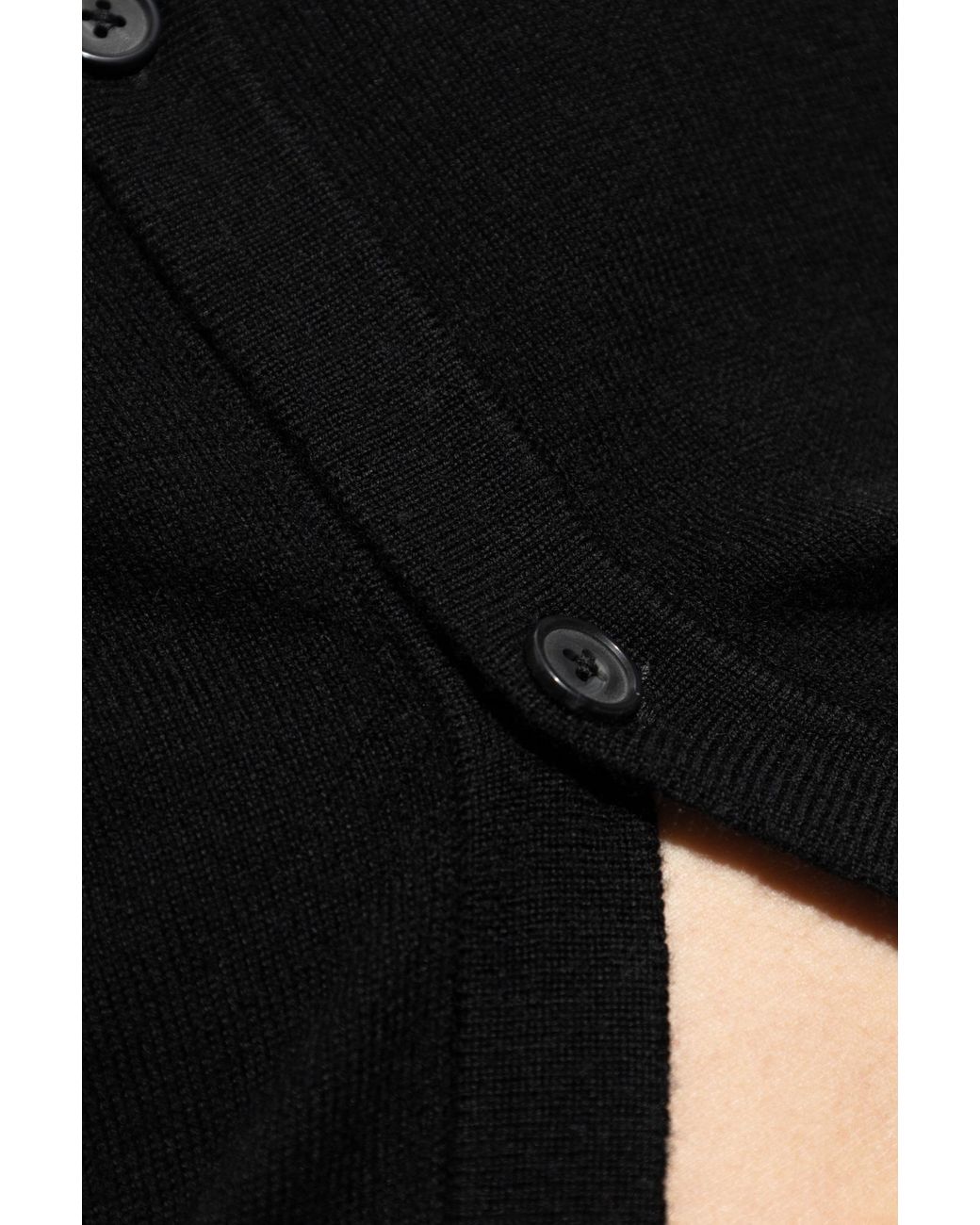 R13 Black Elbow V-Neck Cardigan