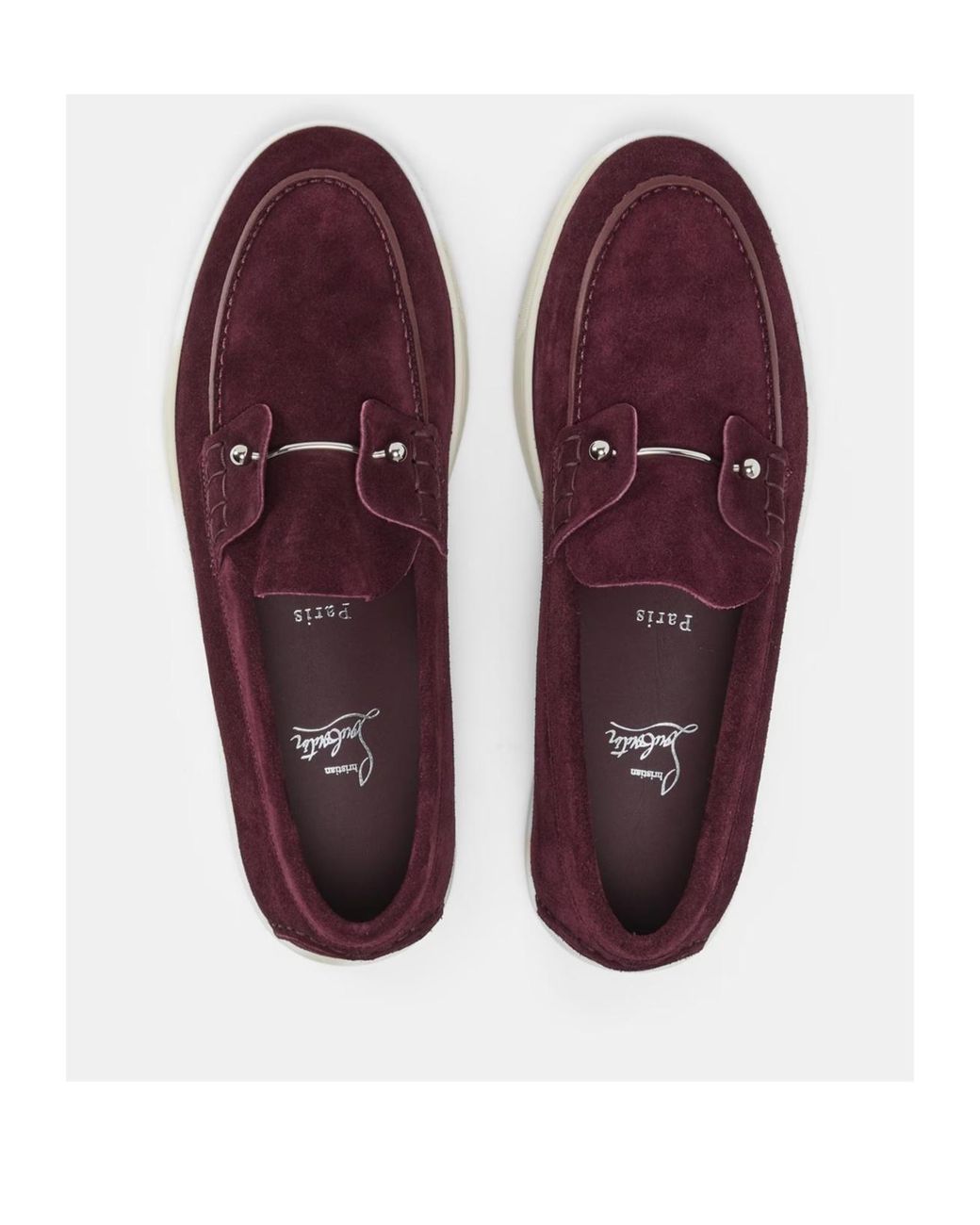 Christian Louboutin Red Lapel Detail Loafers for men