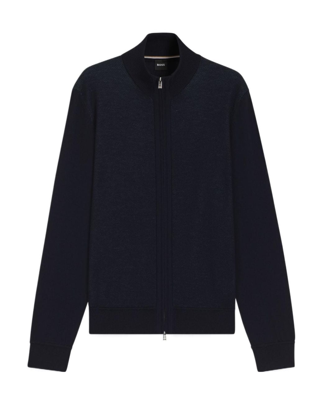 Boss Blue Boss Zip-Up High Neck Cardigan for men