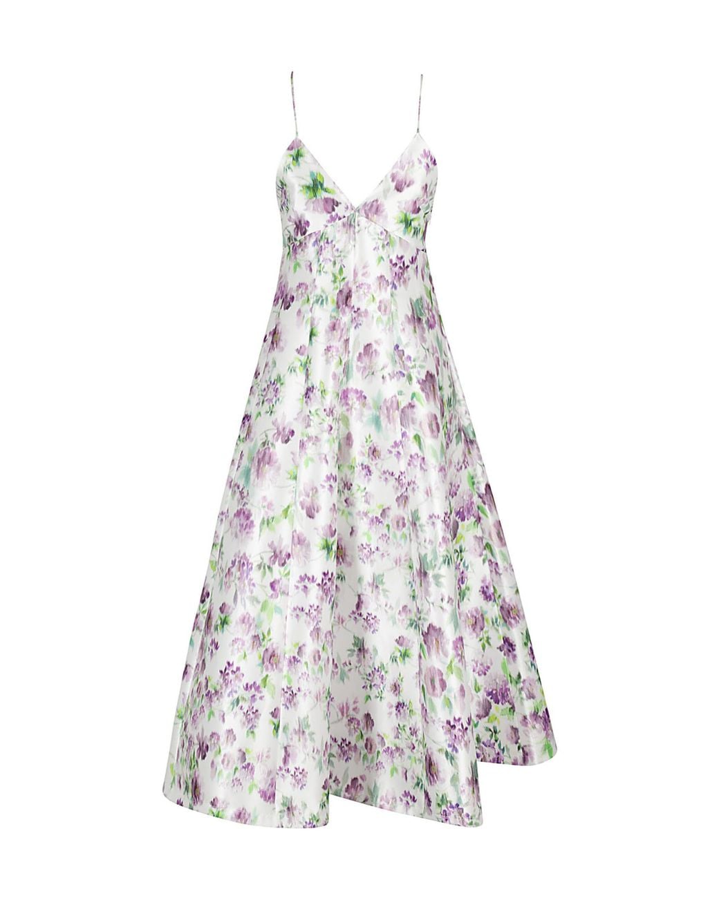 Philosophy Di Lorenzo Serafini White Floral-Printed Sleeveless Dress