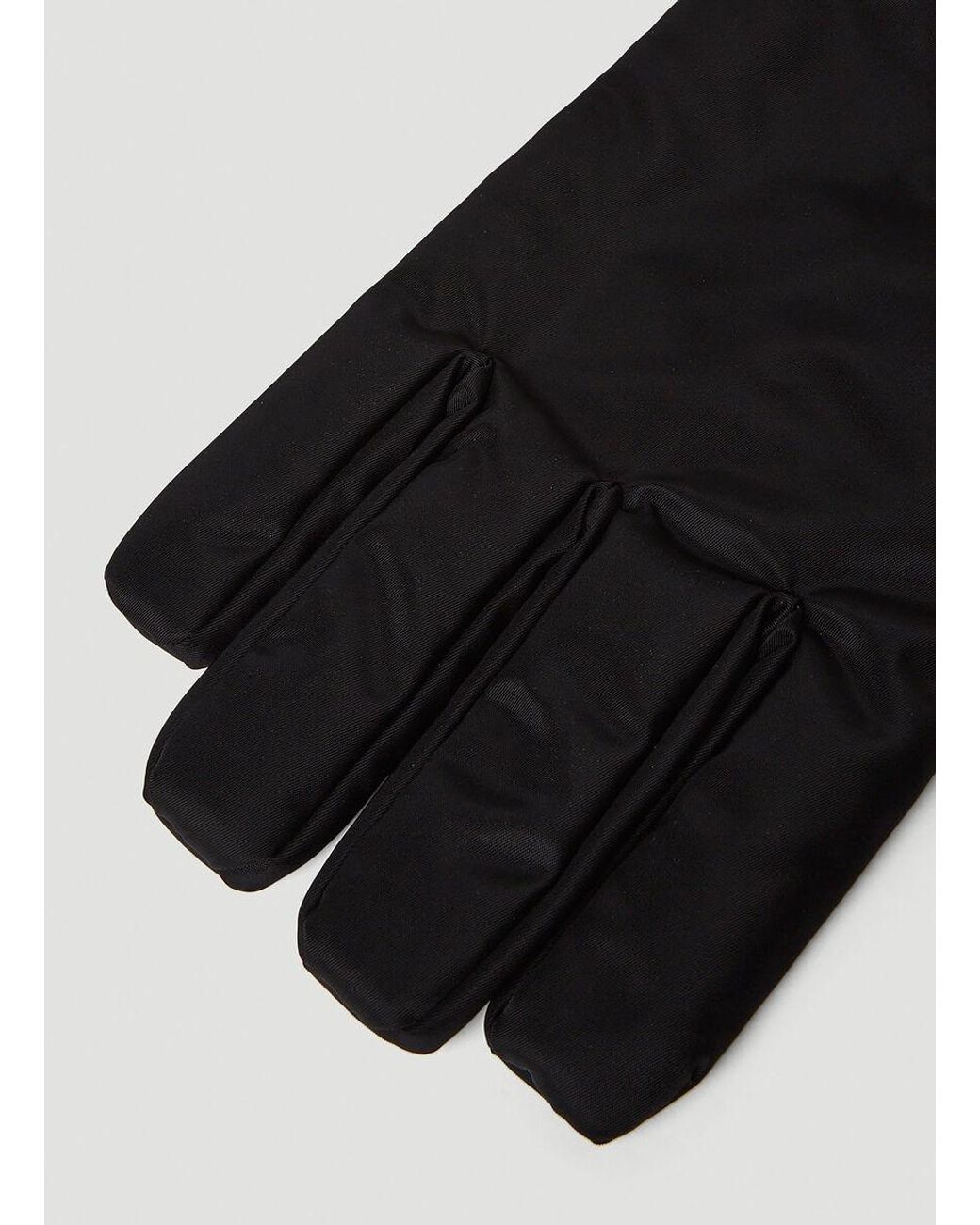 Prada Black Logo Gloves for men