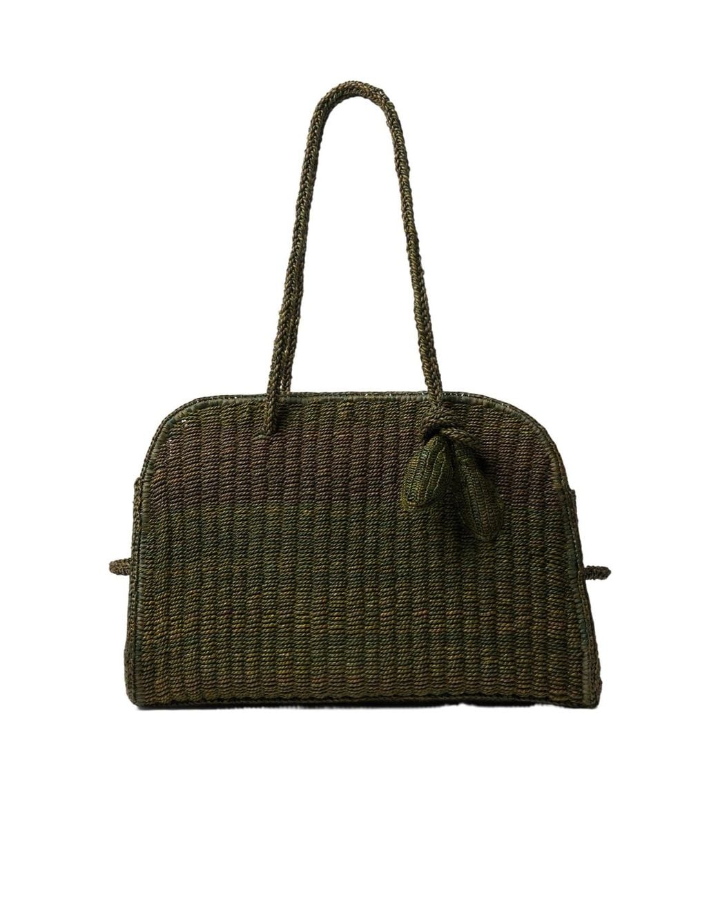 Jacquemus Green Turismo Bow Detailed Bowling Bag for men