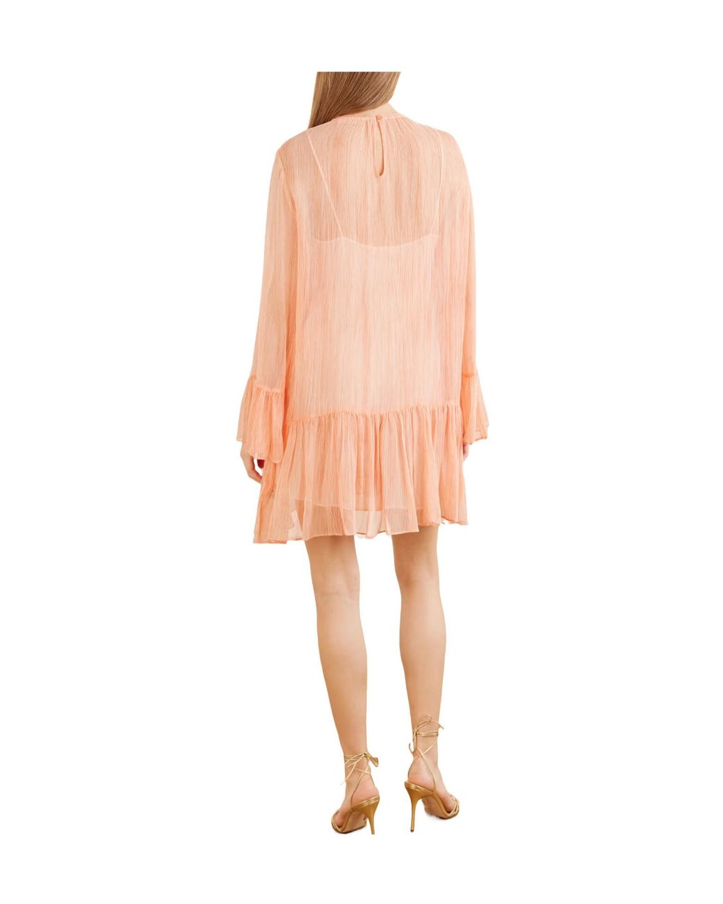 Ulla Johnson Pink Emmeline Gathered Tiered Silk-Chiffon Mini Dress