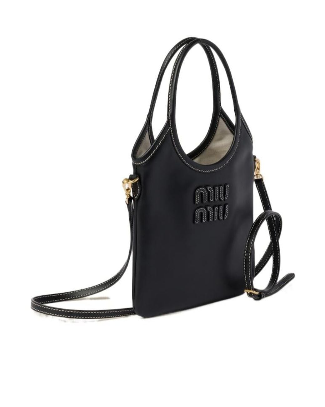 Miu Miu Black Ivy Leather Handbag