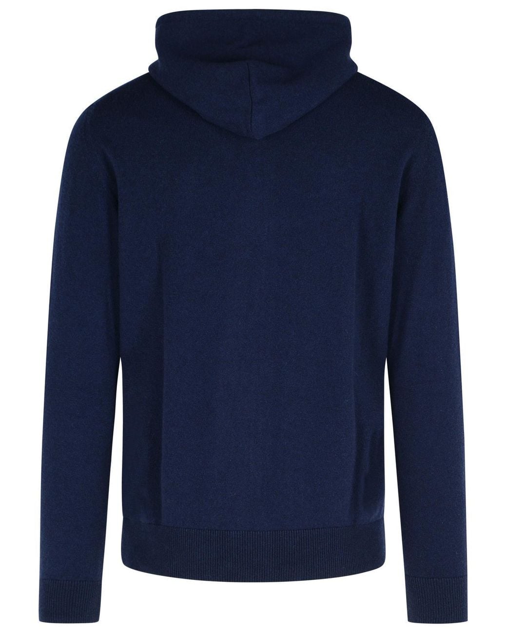 Eleventy Blue Zip-Up Knitted Hoodie for men