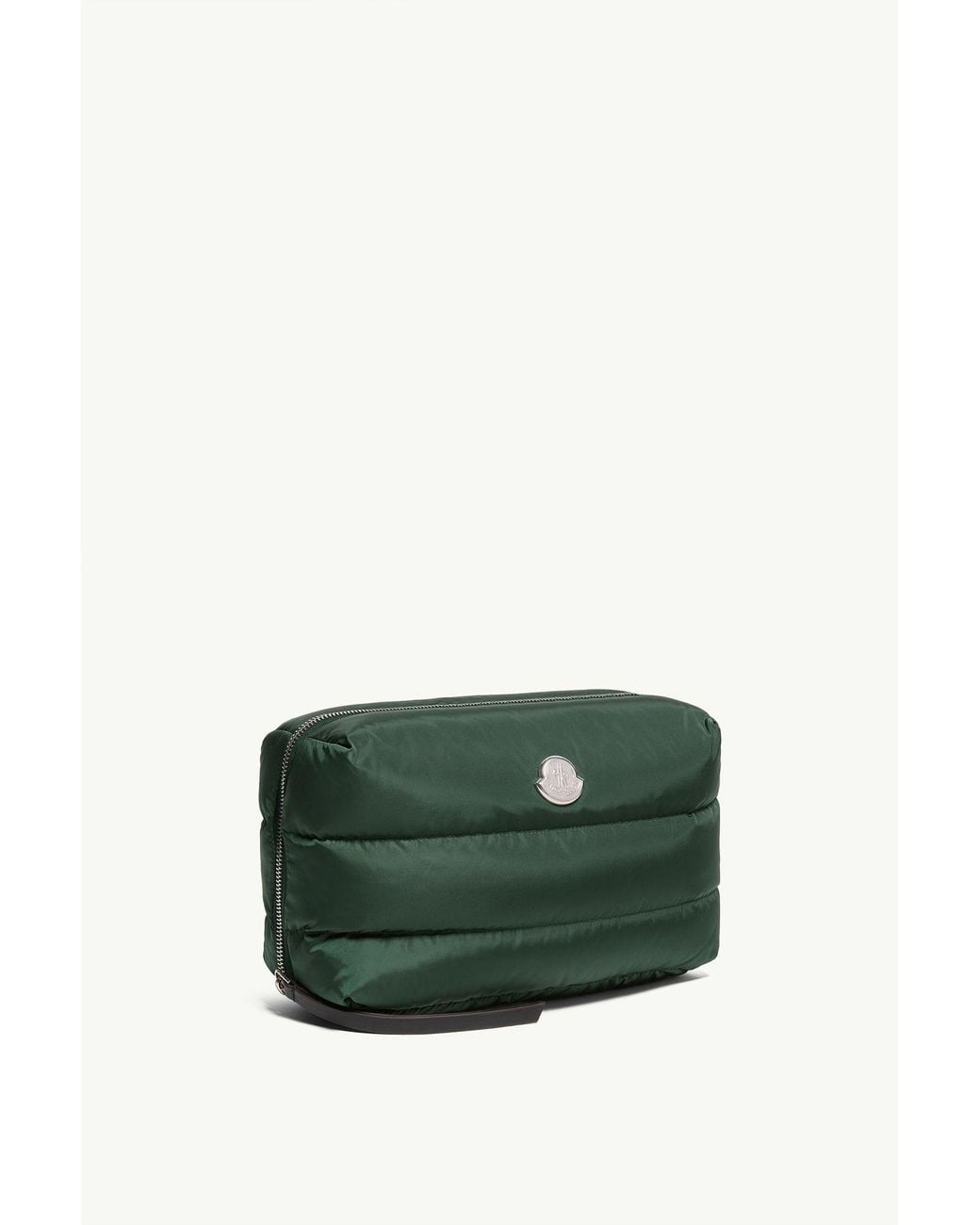 Moncler Green Quilted Logo Make Up Bag