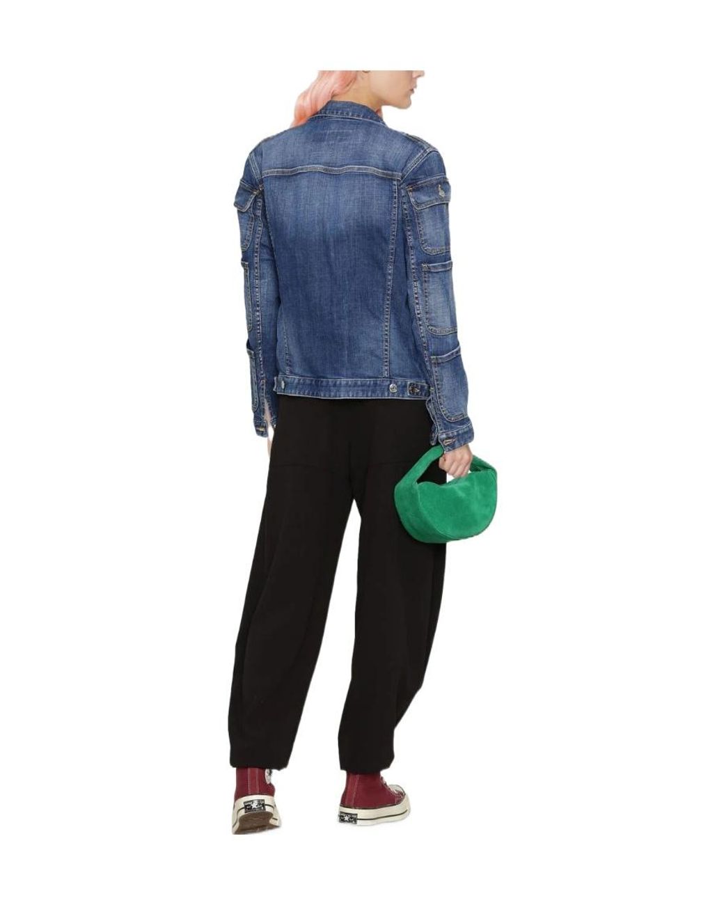 DSquared² Blue Pocket-Detailed Buttoned Denim Jacket