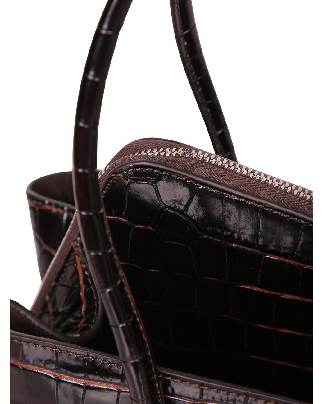 The Attico Black The Embossed Zipped Tote Bag