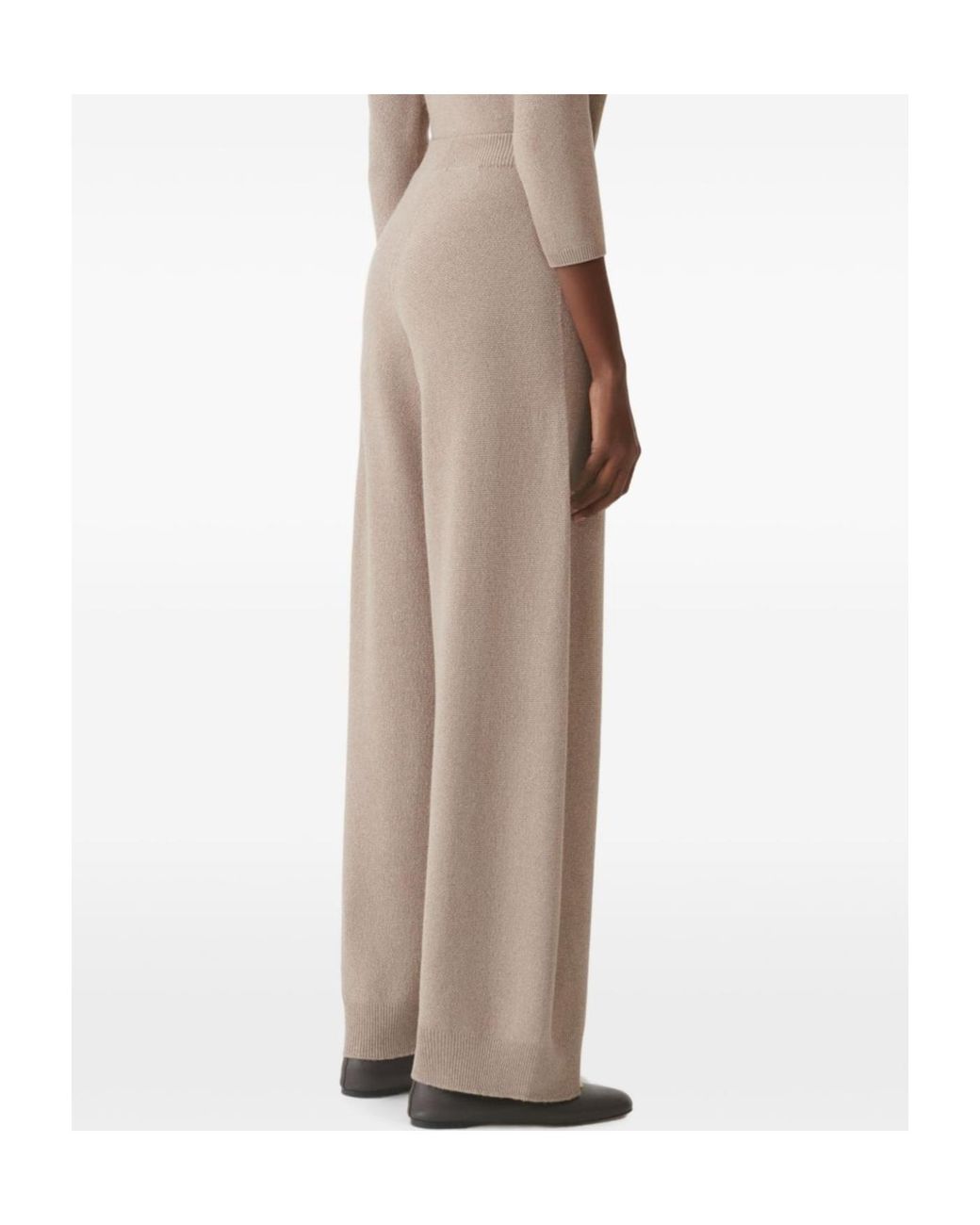 Fabiana Filippi Gray Elasticated Waistband Knitted Trousers
